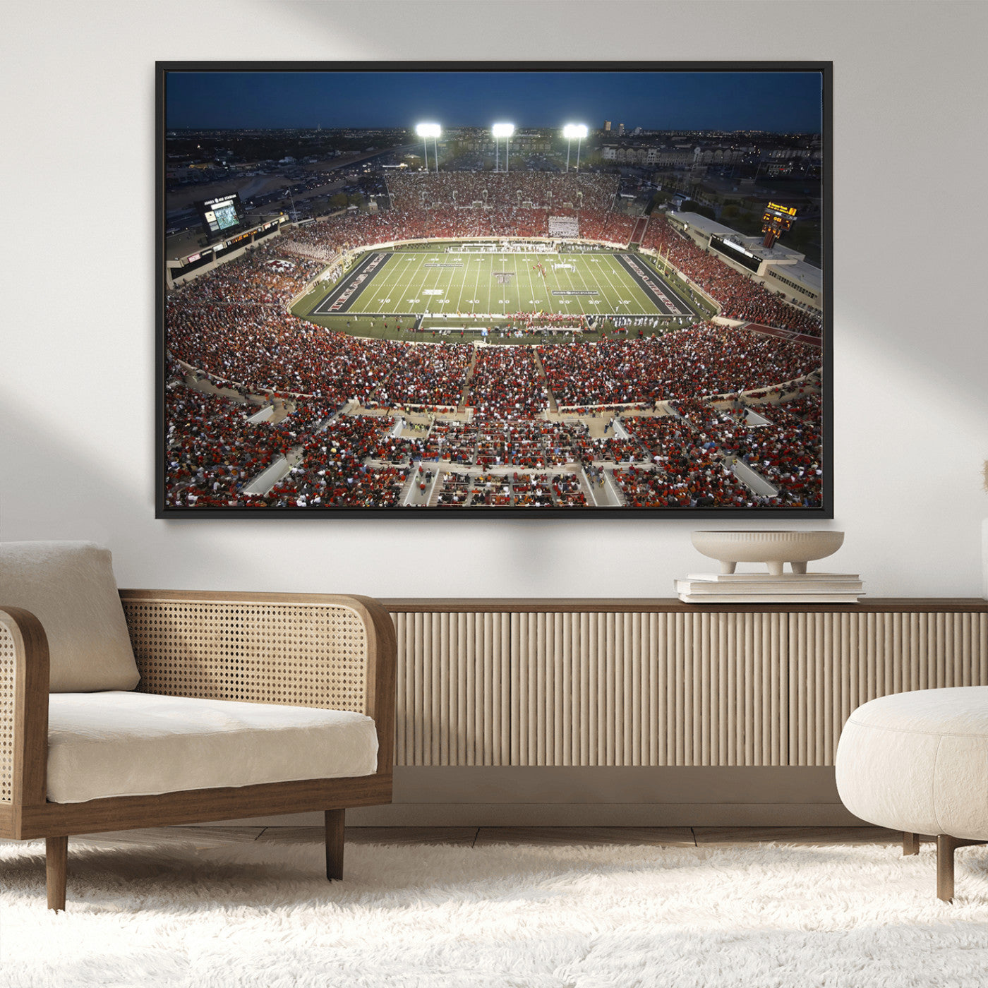 MGV-FC-36X24 - Texas Tech Red Raiders Football Team Print - Lubbock Jones AT&T Stadium Wall Art Canvas Print