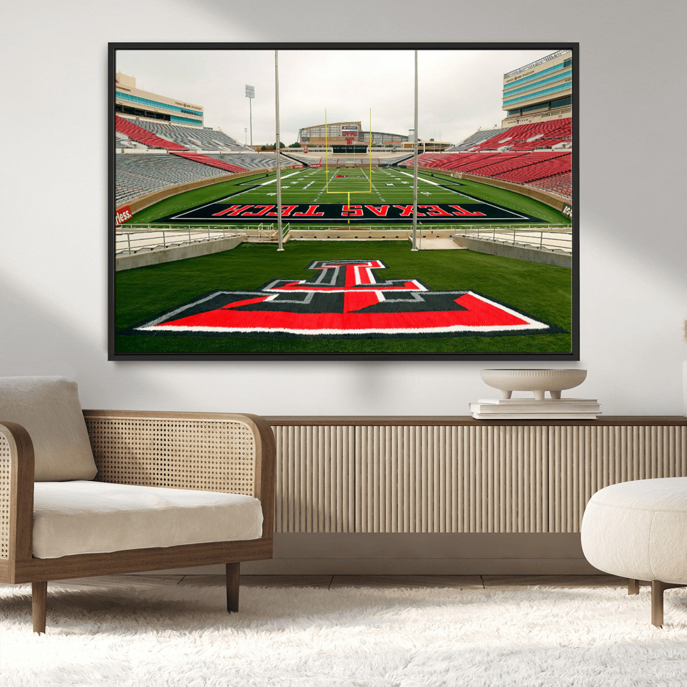 MGV-FC-36X24 - Texas Tech Red Raiders Football Team Print - Lubbock Jones AT&T Stadium Wall Art Canvas Print
