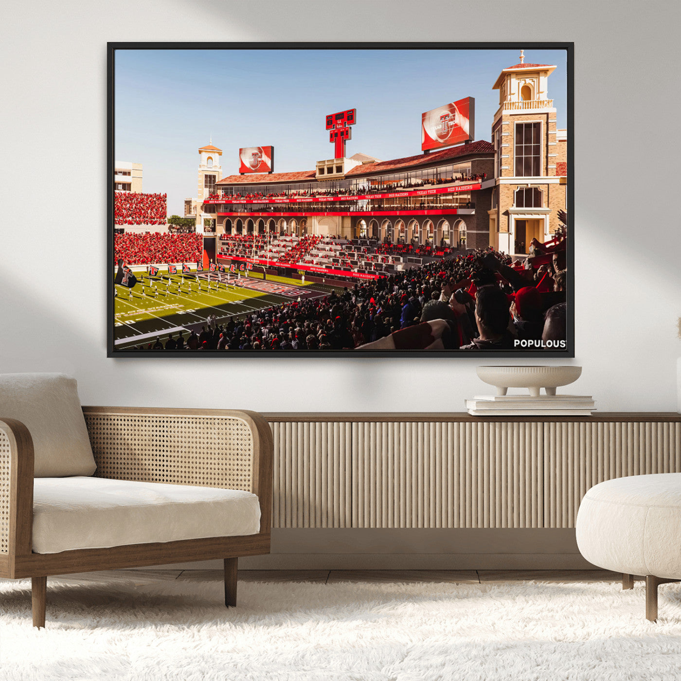 MGV-FC-36X24 - Jones AT&T Stadium Texas Tech Red Raiders Wall Art | Large Att Stadium Canvas Print | College