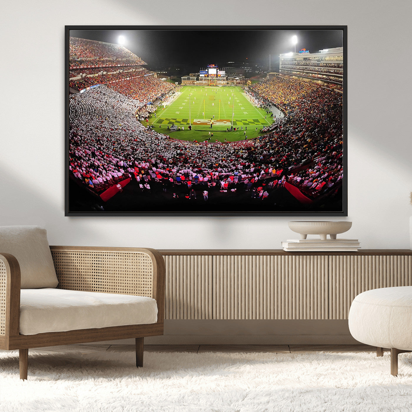 MGV-FC-36X24 - University of Maryland Terrapins Football Team Print - College Park SECU Stadium Wall Art Canvas