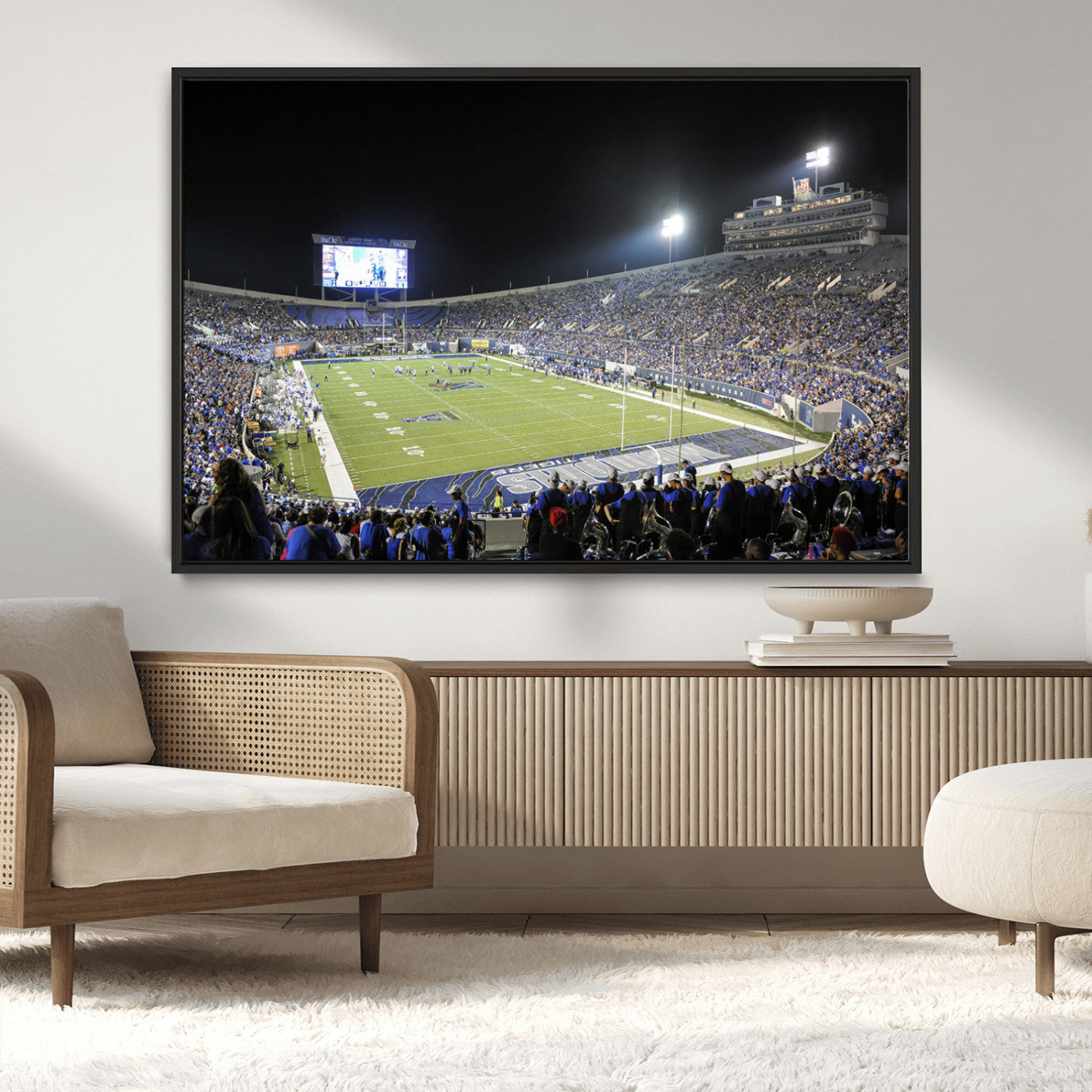 MGV-FC-36X24 - University of Memphis Tigers Football Team Print - Memphis Simmons Bank Liberty Stadium Wall Art