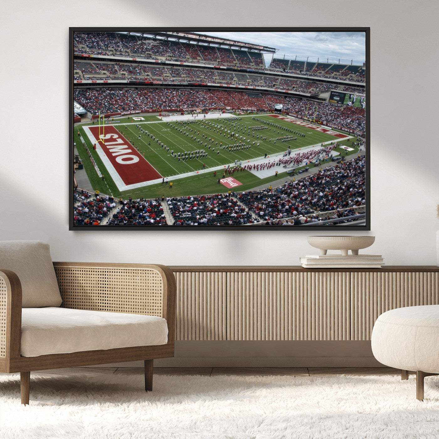 MGV-FC-36X24 - The Temple University Owls Athletics Team Print - Philadelphia Lincoln Financial Field Stadium Wall