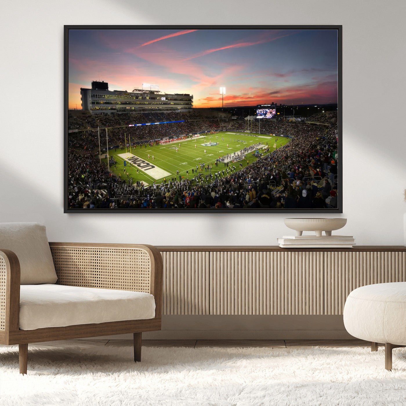 MGV-FC-36X24 - The University of Connecticut UCONN Huskies Football Team Print - East Hartford Pratt & Whitney