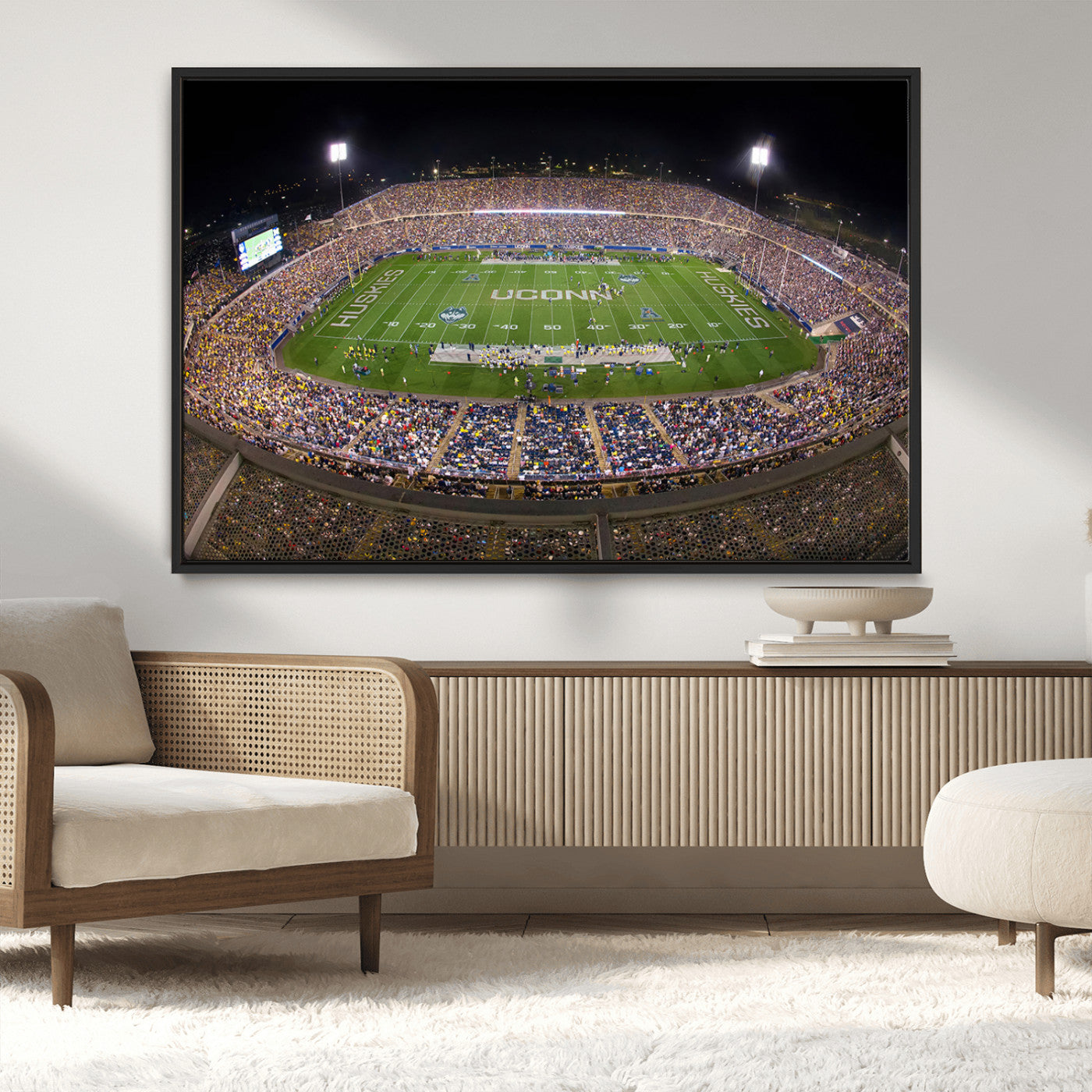 MGV-FC-36X24 - The University of Connecticut UCONN Huskies Football Team Print - East Hartford Pratt & Whitney