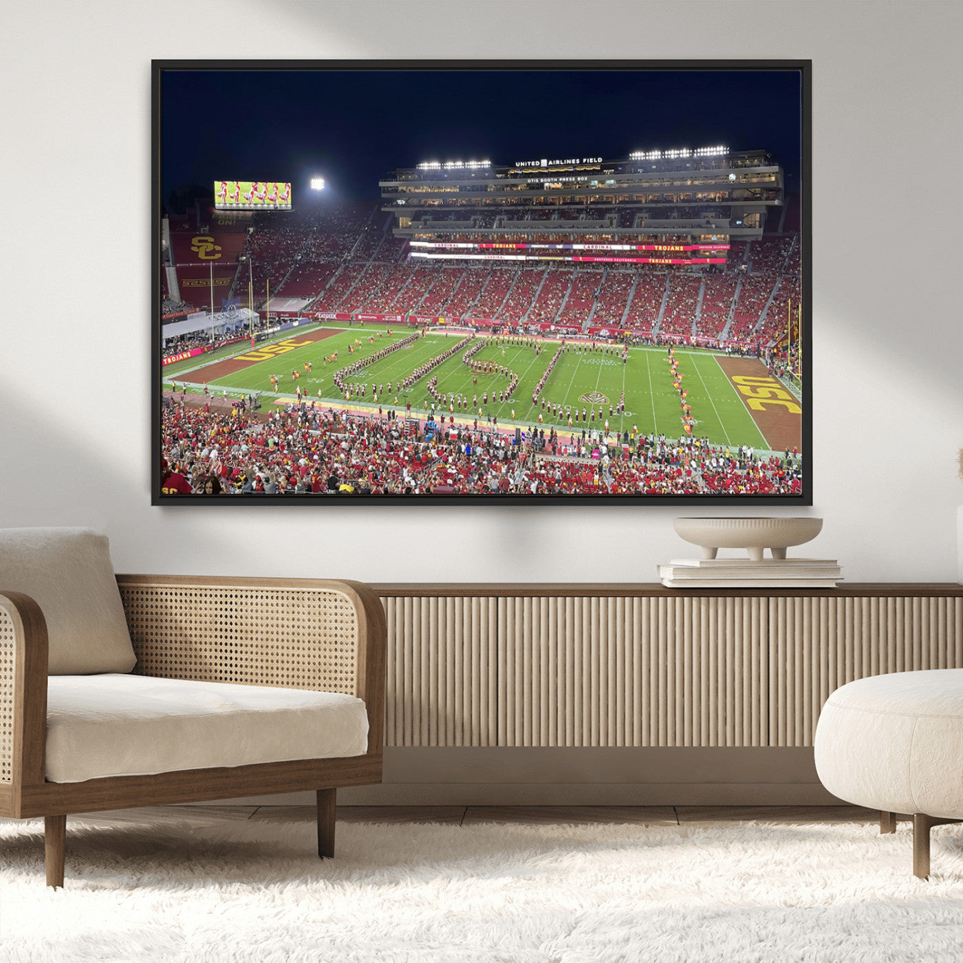 MGV-FC-36X24 - The University of Southern California USC Trojans Football Team Print - Los Angeles Memorial
