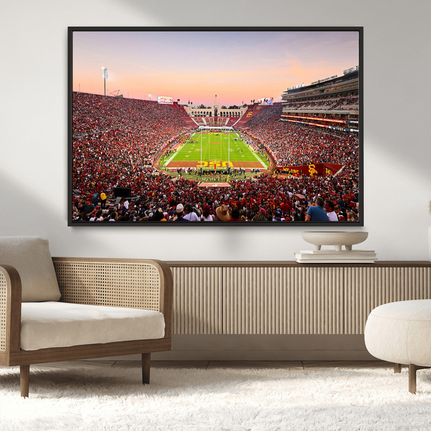 MGV-FC-36X24 - The University of Southern California USC Trojans Football Team Print - Los Angeles Memorial