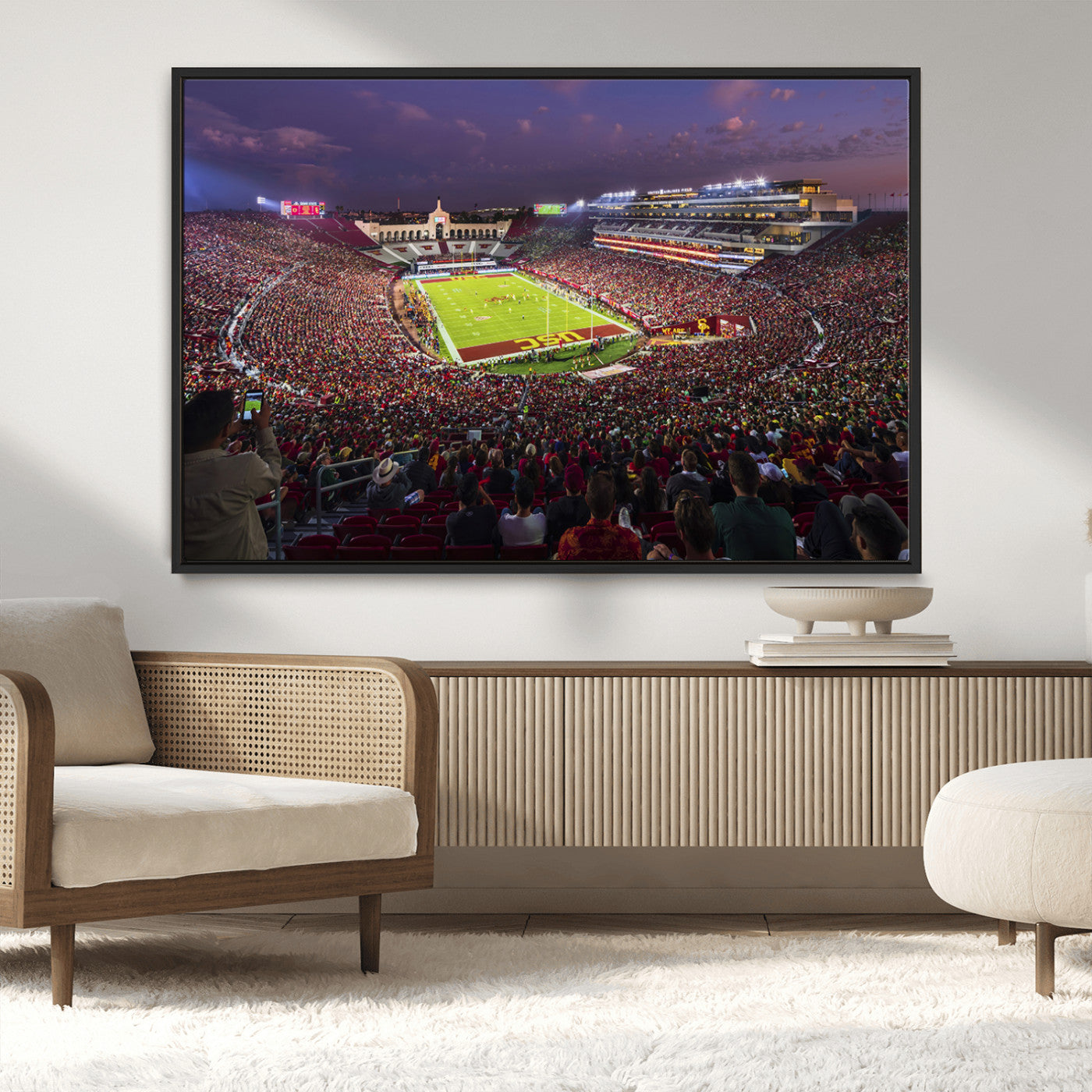 MGV-FC-36X24 - The University of Southern California USC Trojans Football Team Print - Los Angeles Memorial