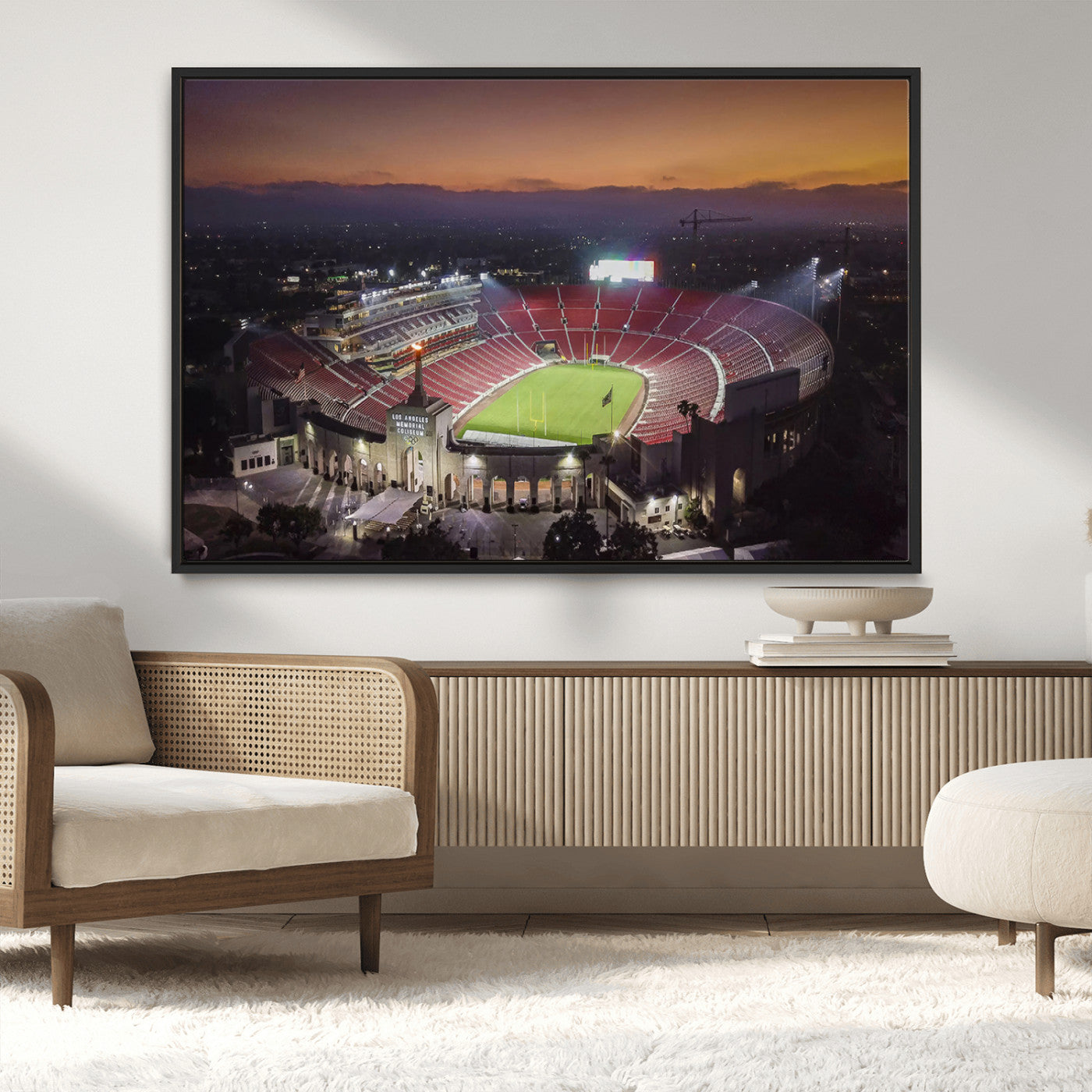 MGV-FC-36X24 - The University of Southern California USC Trojans Football Team Print - Los Angeles Memorial