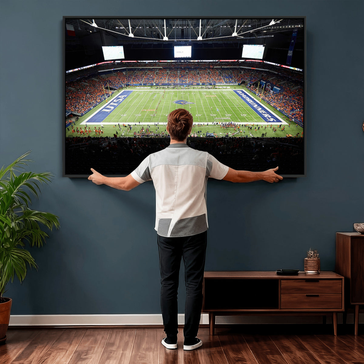 98617-MGV-CV-36X24 - The University of Texas at San Antonio Roadrunners Football Team Print, San Antonio Alamodome