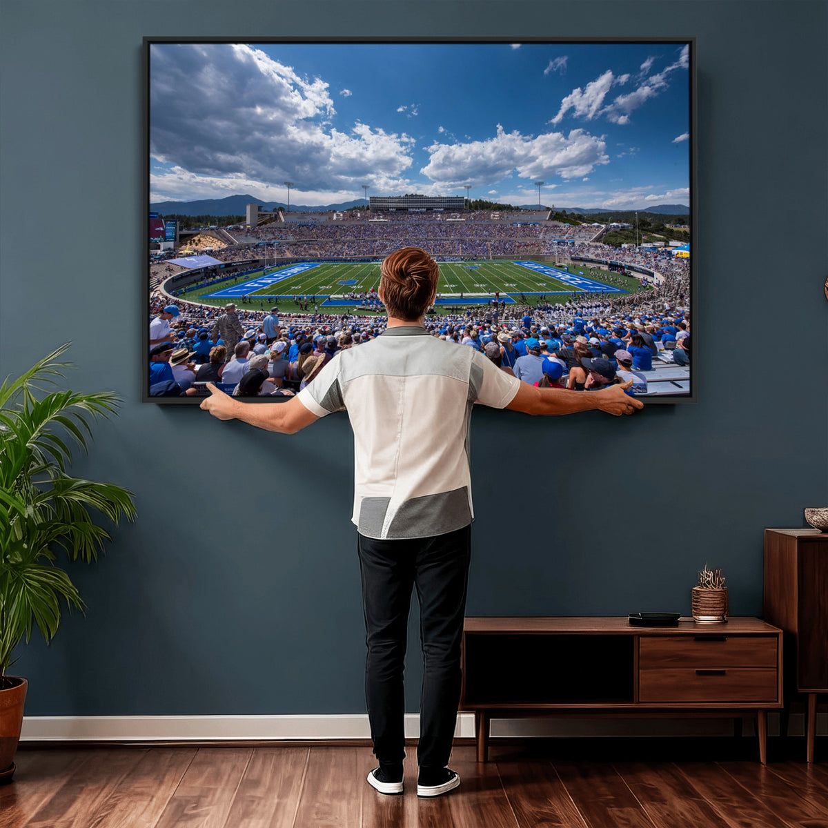 59281-MGV-CV-36X24 - Air Force Falcons Football Team Print, Colorado Springs