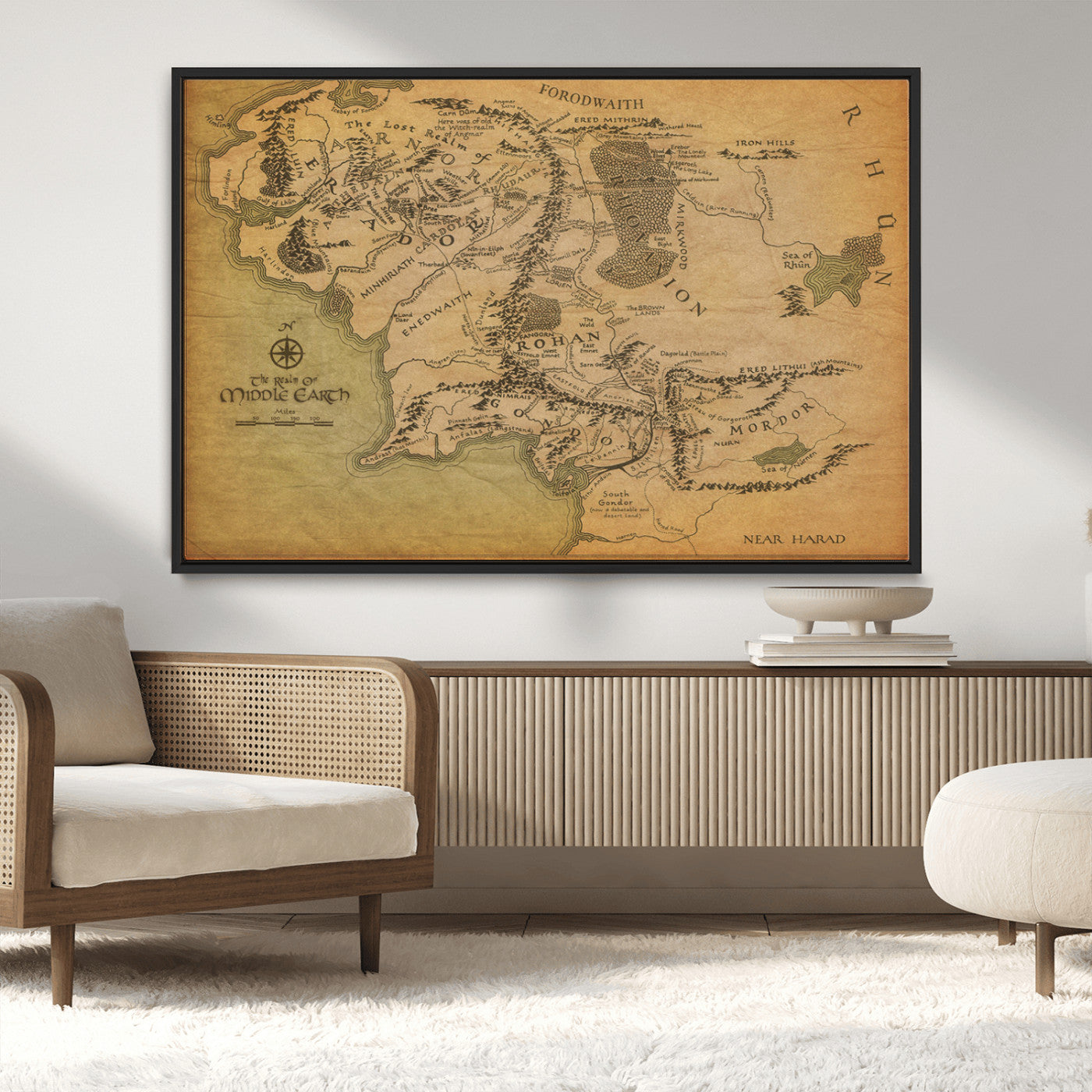 MGV-FC-36X24 - Push Pin World Map Canvas Print – Framed Wall Art for Couples to Track Their Travels – Anniversary