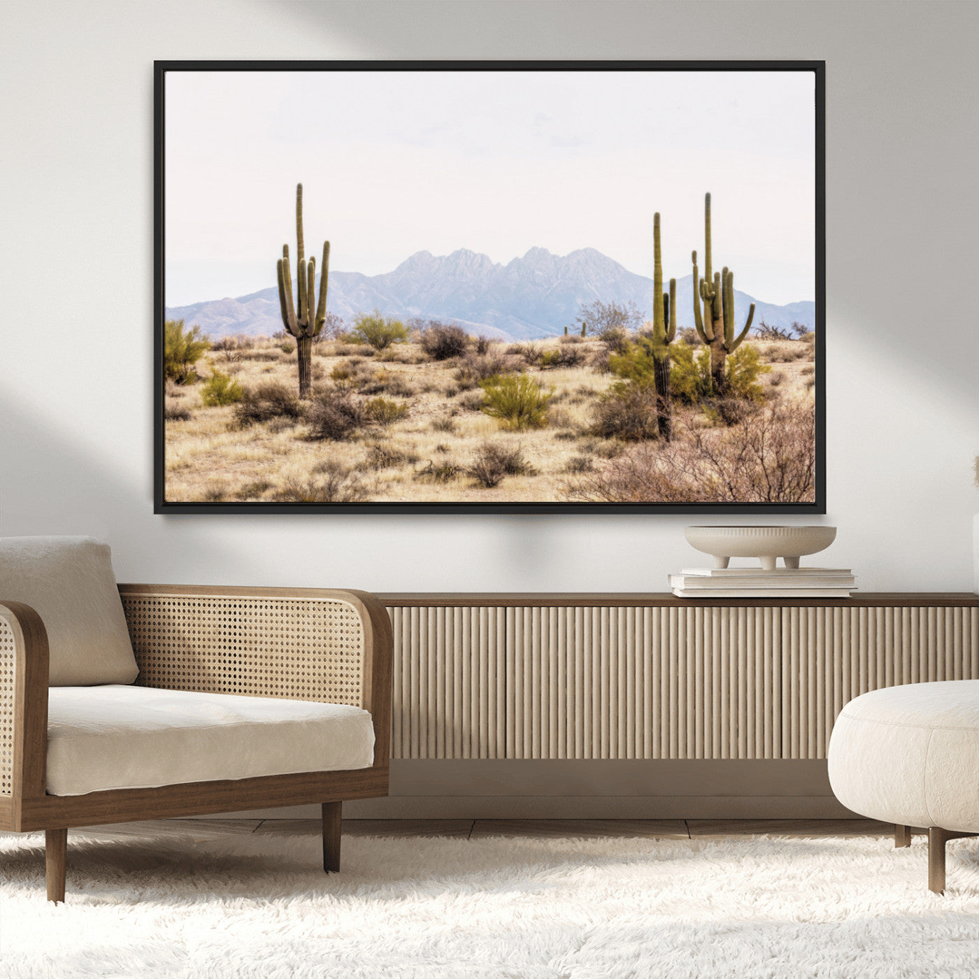 MGV-FC-36X24 - Arizona Desert Wall Art Print | Arizona Desert Canvas Print with Saguaro Cacti | Southwestern