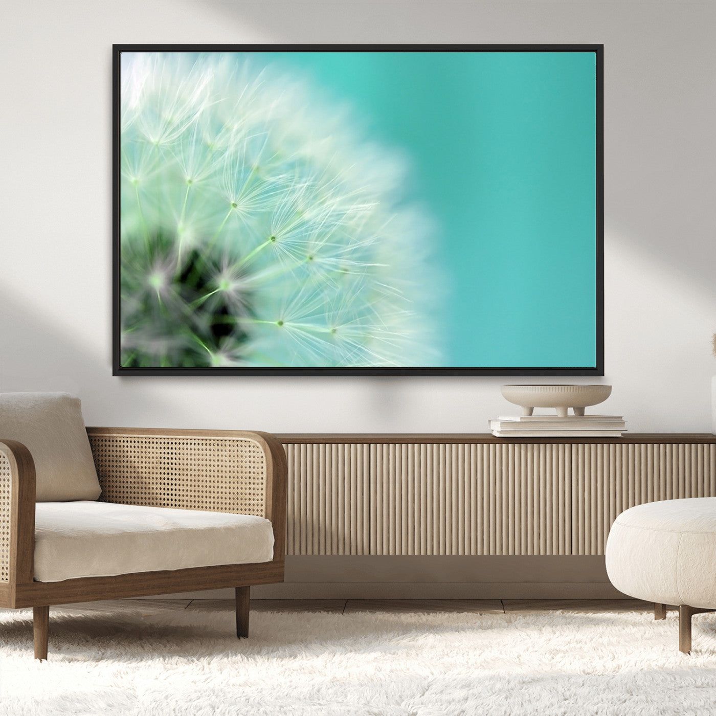 MGV-FC-36X24 - DANDELION Flower Wall Art Canvas Print, Canvas Dandelion Floral Wall Art