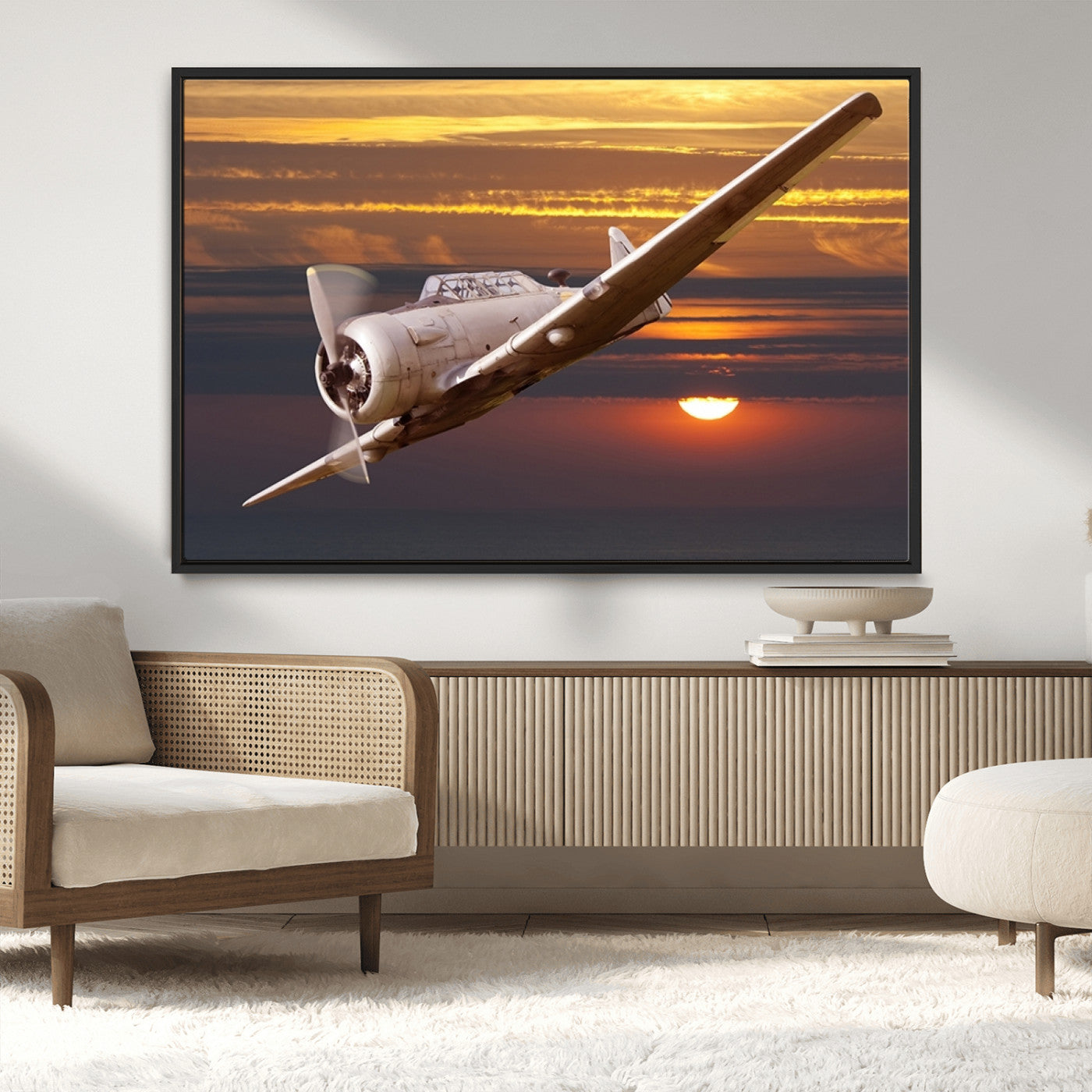 MGV-FC-36X24 - Old War Plane Wall Art Canvas Print