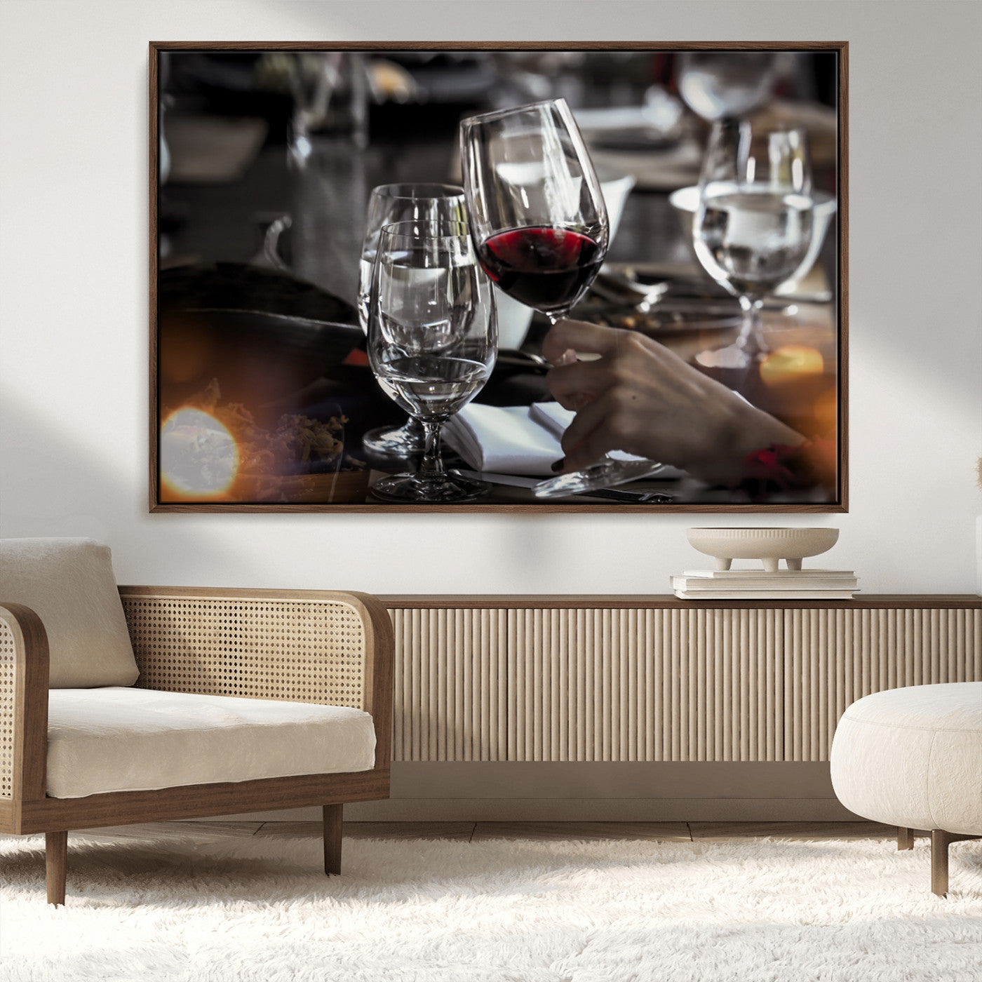 MGV-FC-36X24 - Red Wine and Glass Canvas Print