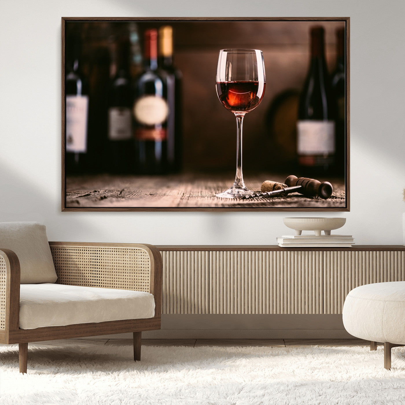 MGV-FC-36X24 - Red Wine and Bottle Canvas Print
