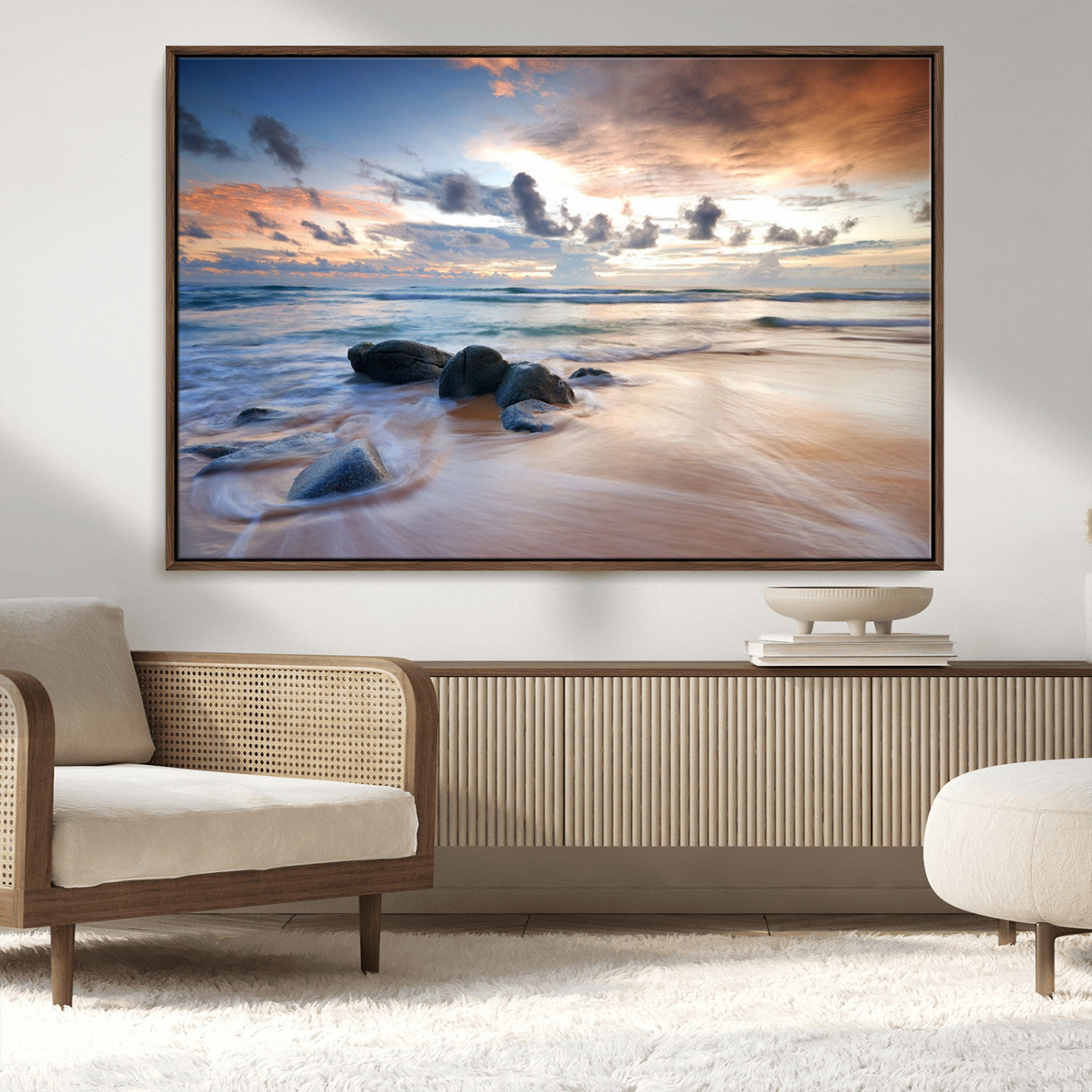 MGV-FC-36X24 - Serene Weather On The Beach Wall Art Canvas Print