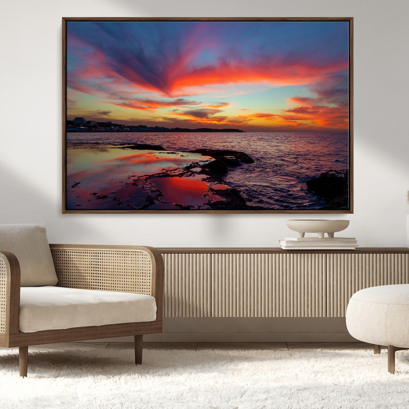 MGV-FC-36X24 - Glorious Sunset on The Beach Wall Art Canvas Print