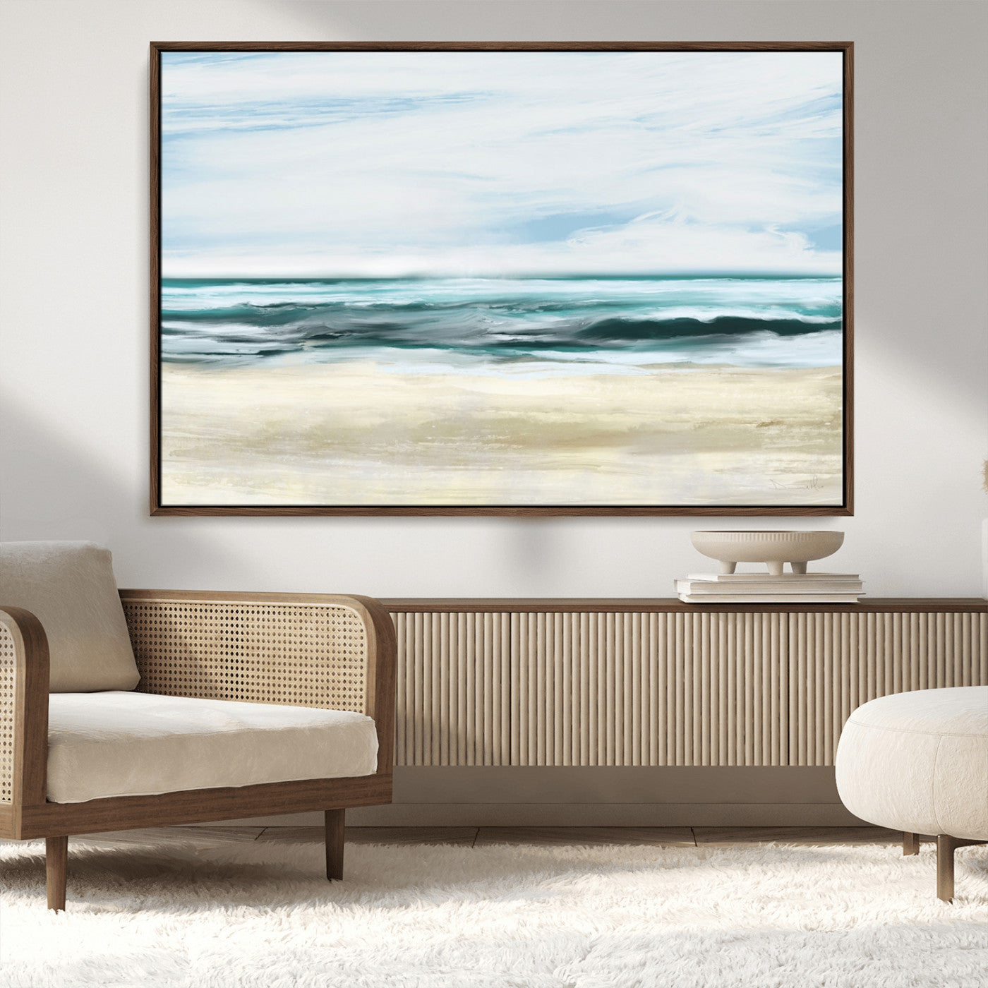-Ocean Abstract Wall Art Canvas Print