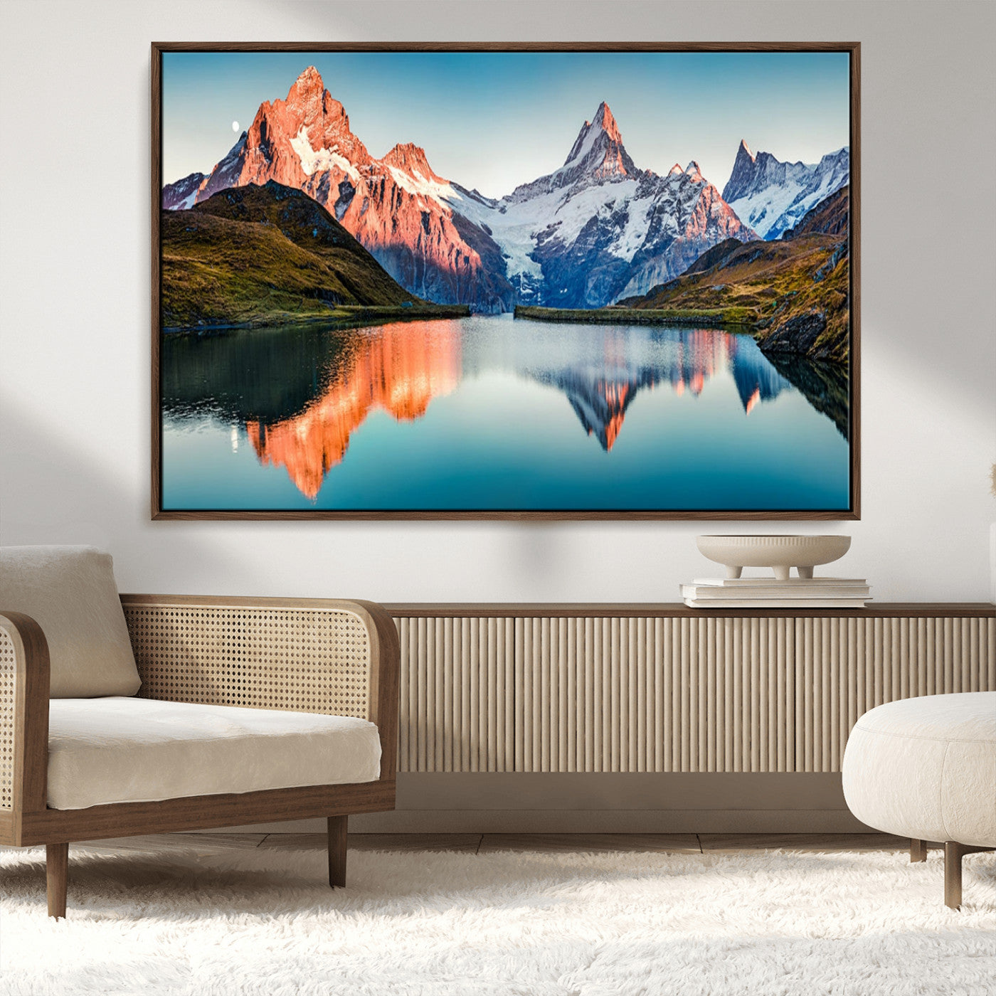 MGV-FC-36X24 - Landscape Mountain and Lake View Wall Art Canvas Print