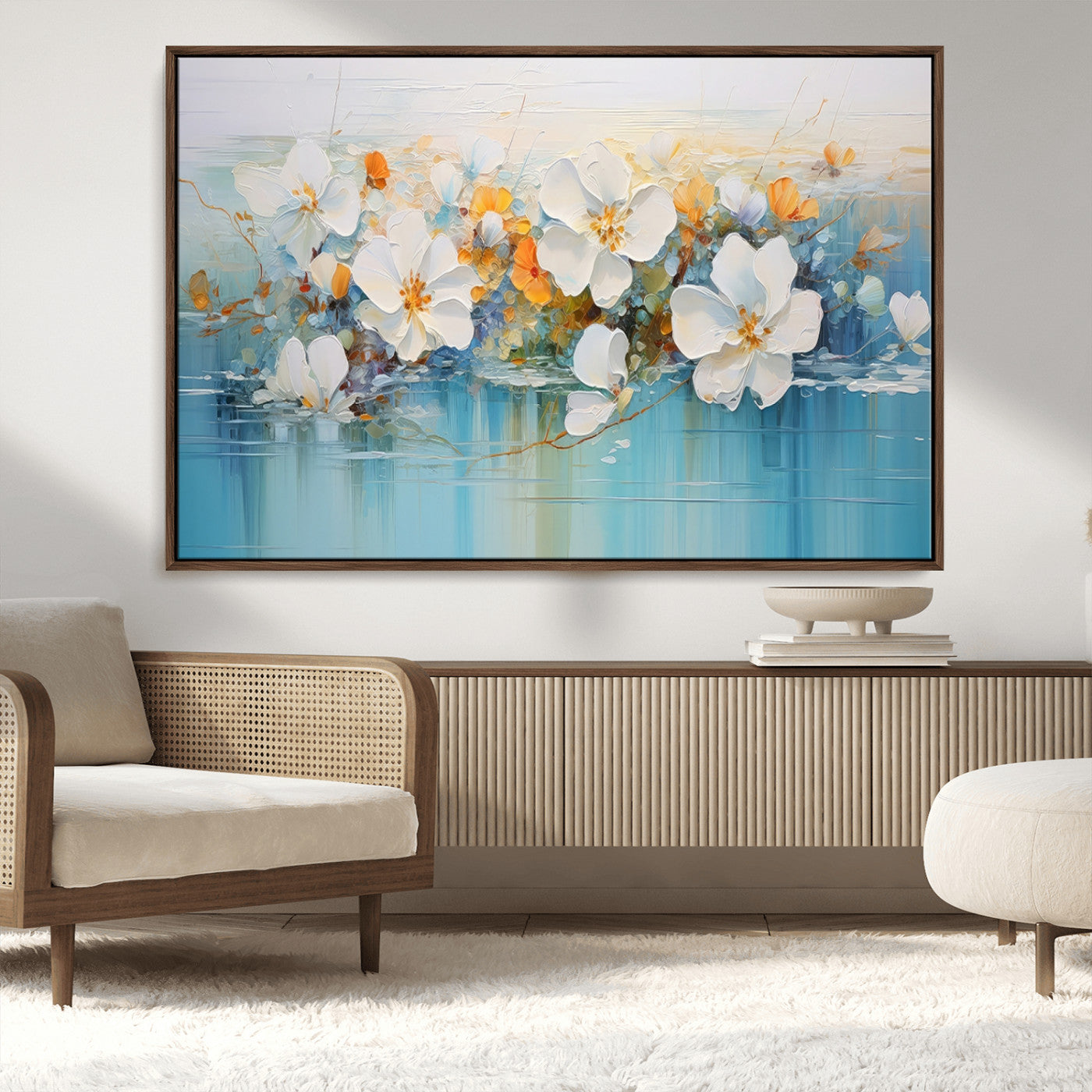 MGV-FC-36X24 - Abstract Flower Wall Art Canvas Print