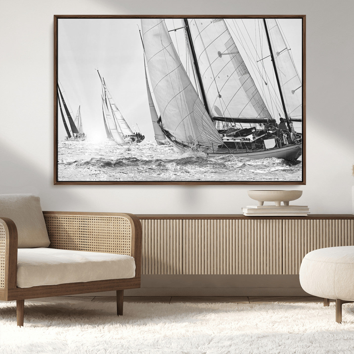 MGV-FC-36X24 - Yacht Sailboat Regatta Canvas Wall Art Canvas Print