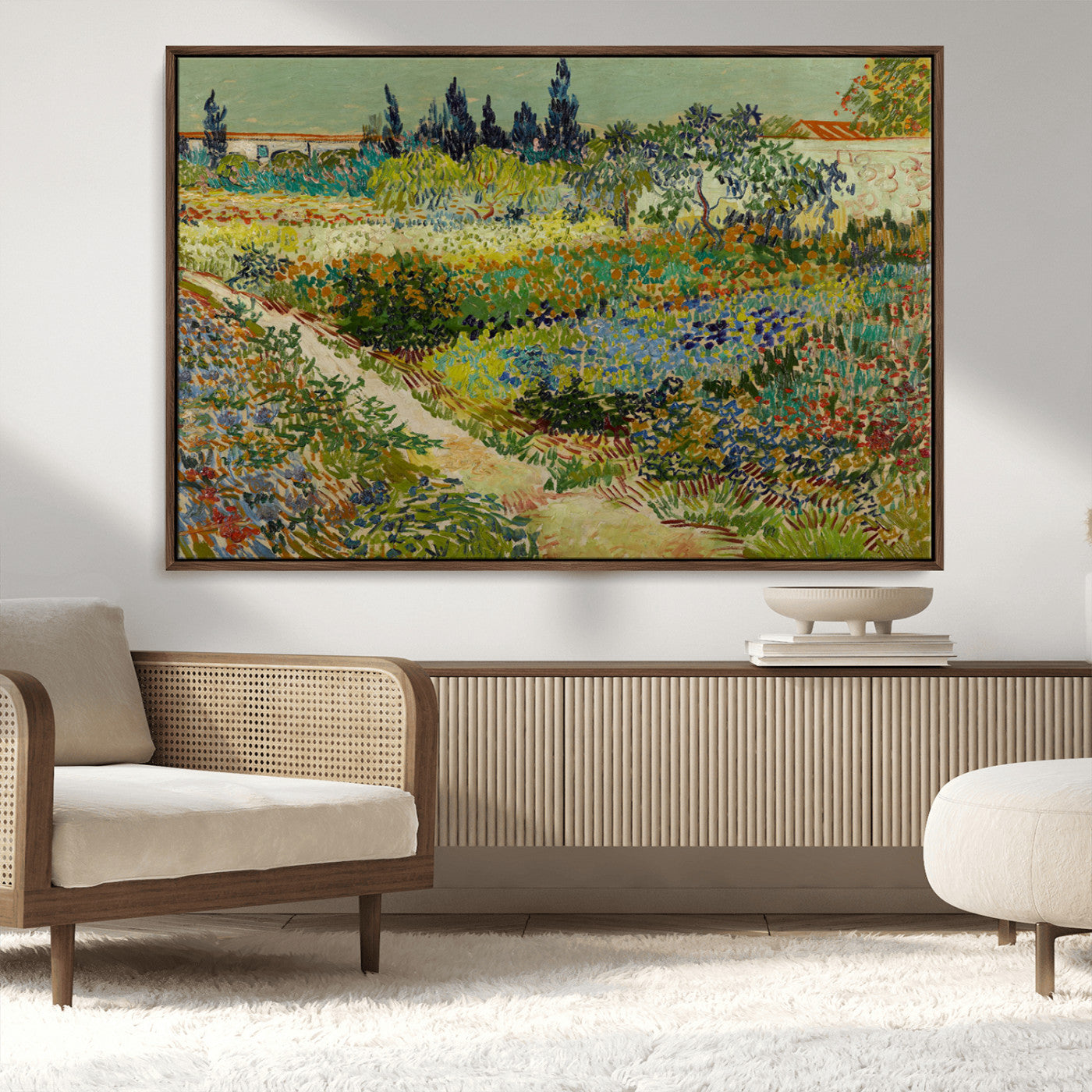 MGV-FC-36X24 - Vincent van Gogh Garden at Arles Wall Art Canvas Print