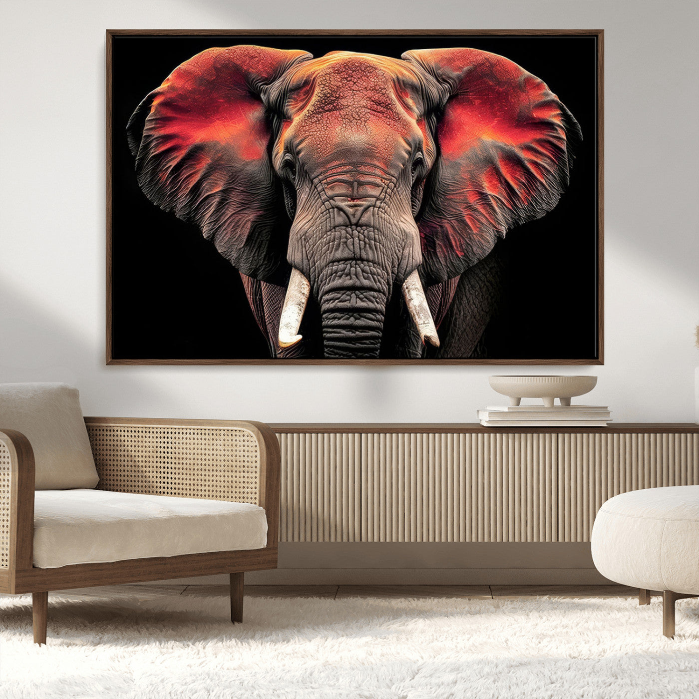 -Elephant Wall Art Canvas Print