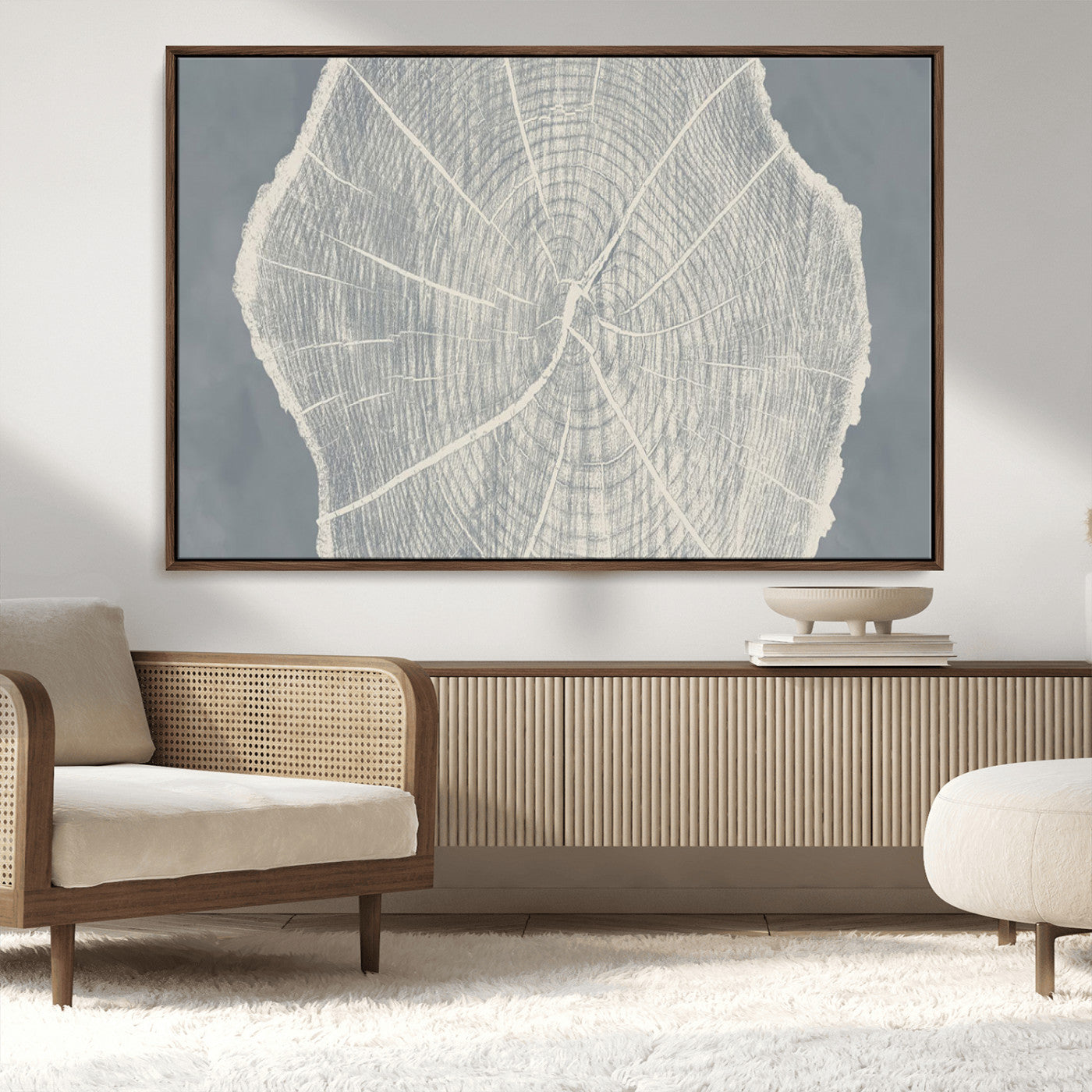 -Abstract Tree Ring Wall Art Canvas Print – Nature-Inspired, Ready to Hang, Modern Home Decor