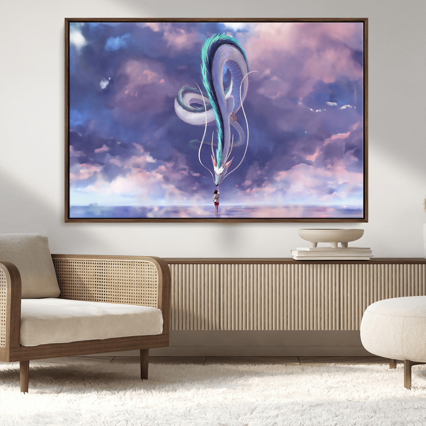 MGV-FC-36X24 - Spirited Away Haku and Chihiro Poster - Anime Lover - Hayao Miyazaki - Studio Ghibli Poster - Anime