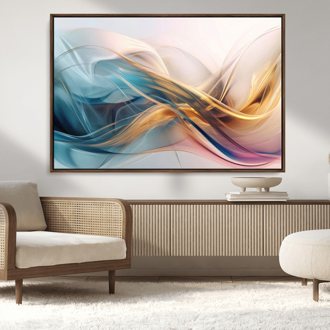 -Abstract Flowing Colors Wall Art Canvas Print