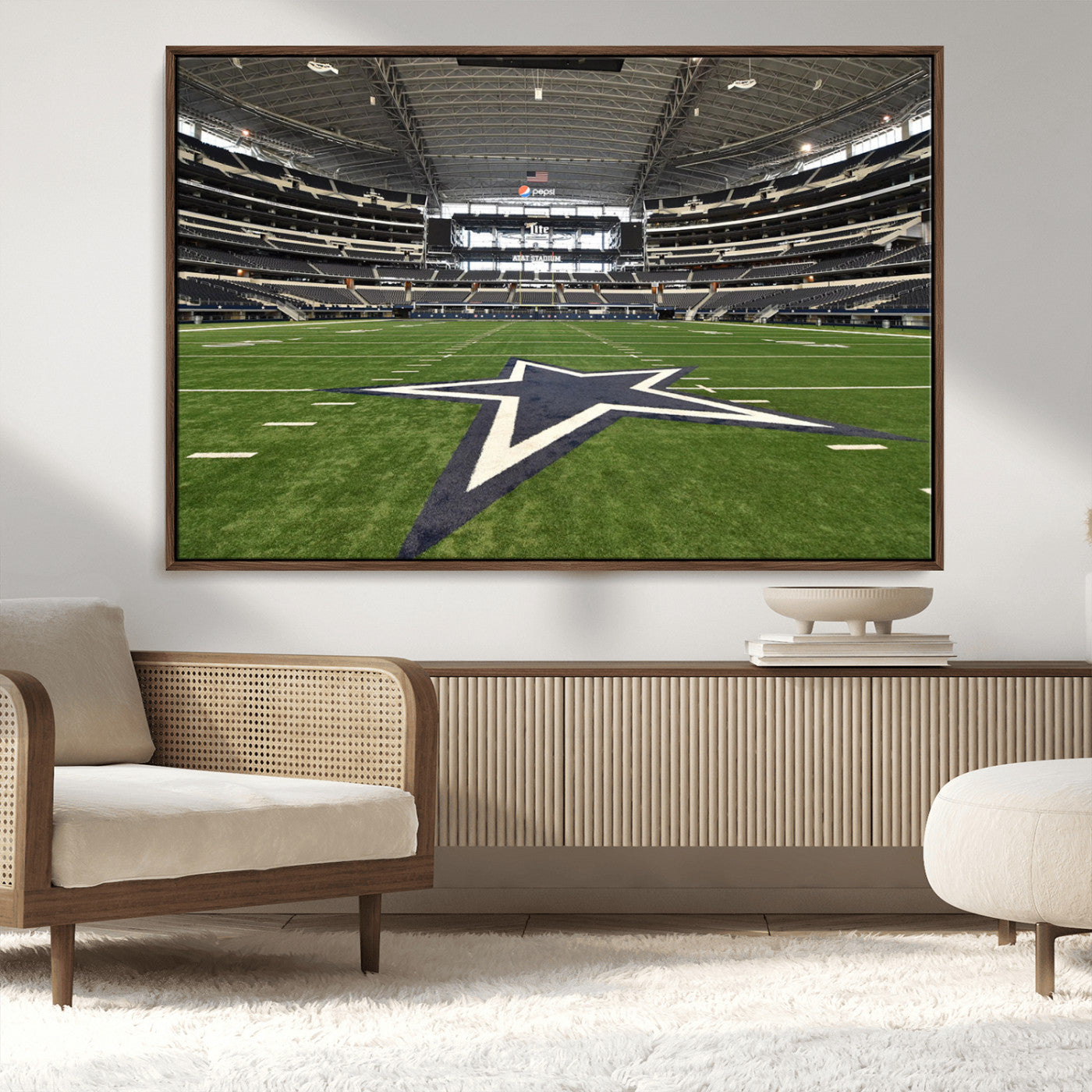 MGV-FC-36X24 - Dallas Cowboys Football Team Print - Arlington AT&T Stadium Wall Art Canvas Print