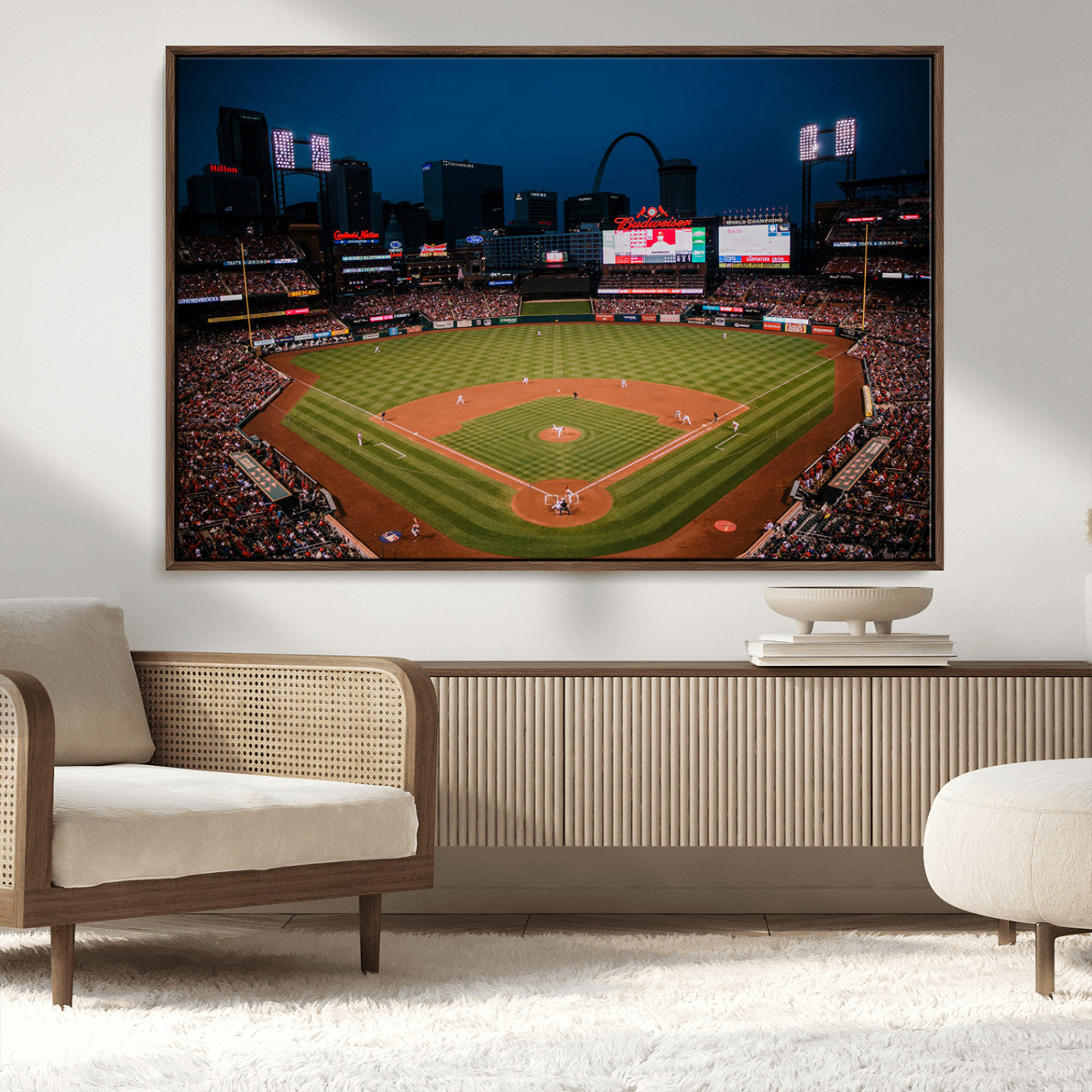 MGV-FC-36X24 - St. Louis Cardinals Baseball Team Print - Busch Stadium Wall Art Canvas Print