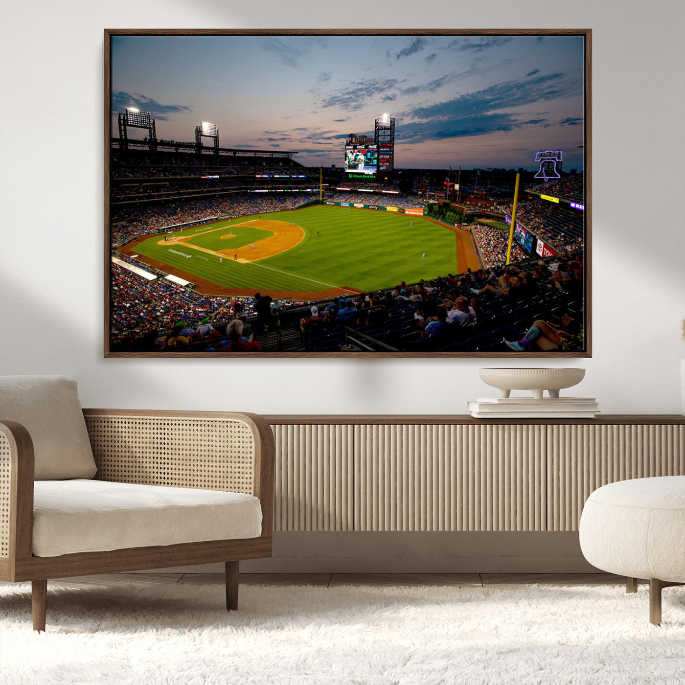 MGV-FC-36X24 - Philadelphia Phillies Baseball Team Print - Citizens Bank Park Stadium Wall Art Canvas Print