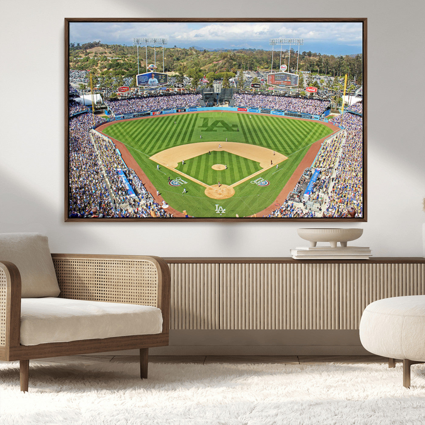 MGV-FC-36X24 - Citi Field Wall Art Print | 3-Panel New York Mets Baseball Stadium Canvas Print | Framed Sports Decor for Living Room, Man Cave, or Office