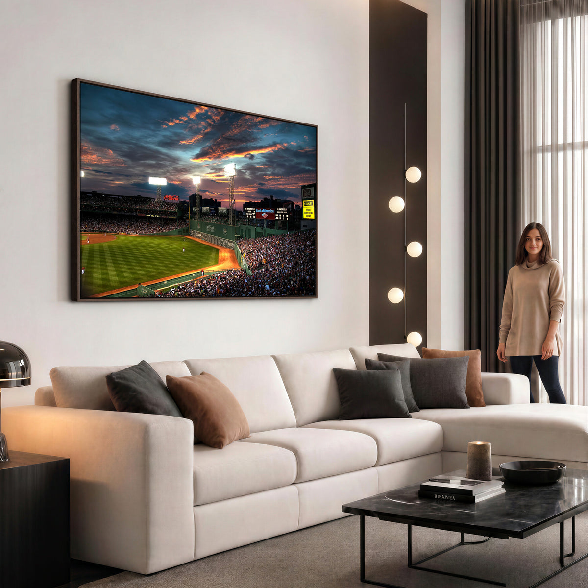 66781-MGV-CV-36X24 - Fenway Park Boston Massachusetts Stadium Wall Art Canvas Print