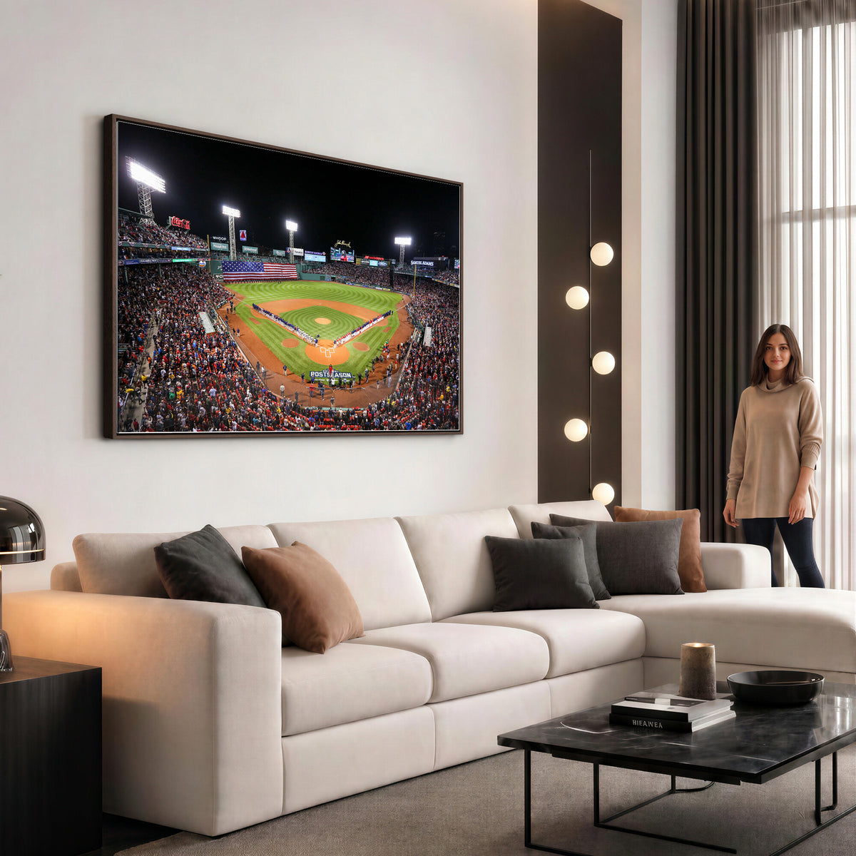 47365-MGV-CV-36X24 - Fenway Park Wall Art Canvas Print | Large Baseball Stadium Canvas for Boston Red Sox Fans