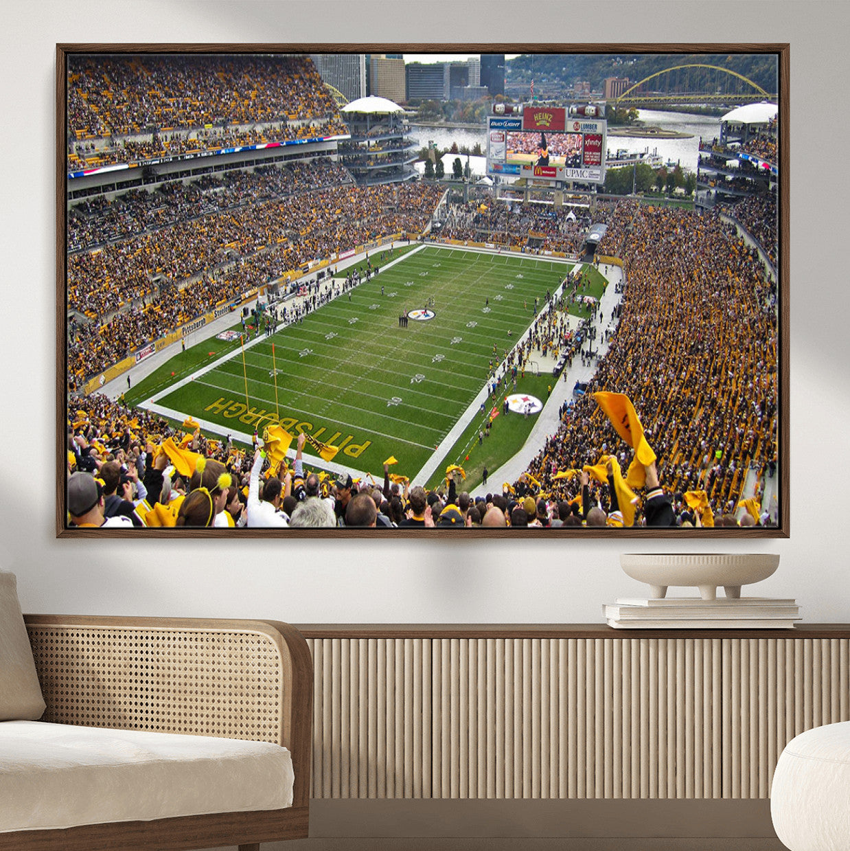 51419-MGV-FC-36X24 - Pittsburgh Steelers Print - Pittsburgh Heinz Field Stadium Wall Art Canvas Print
