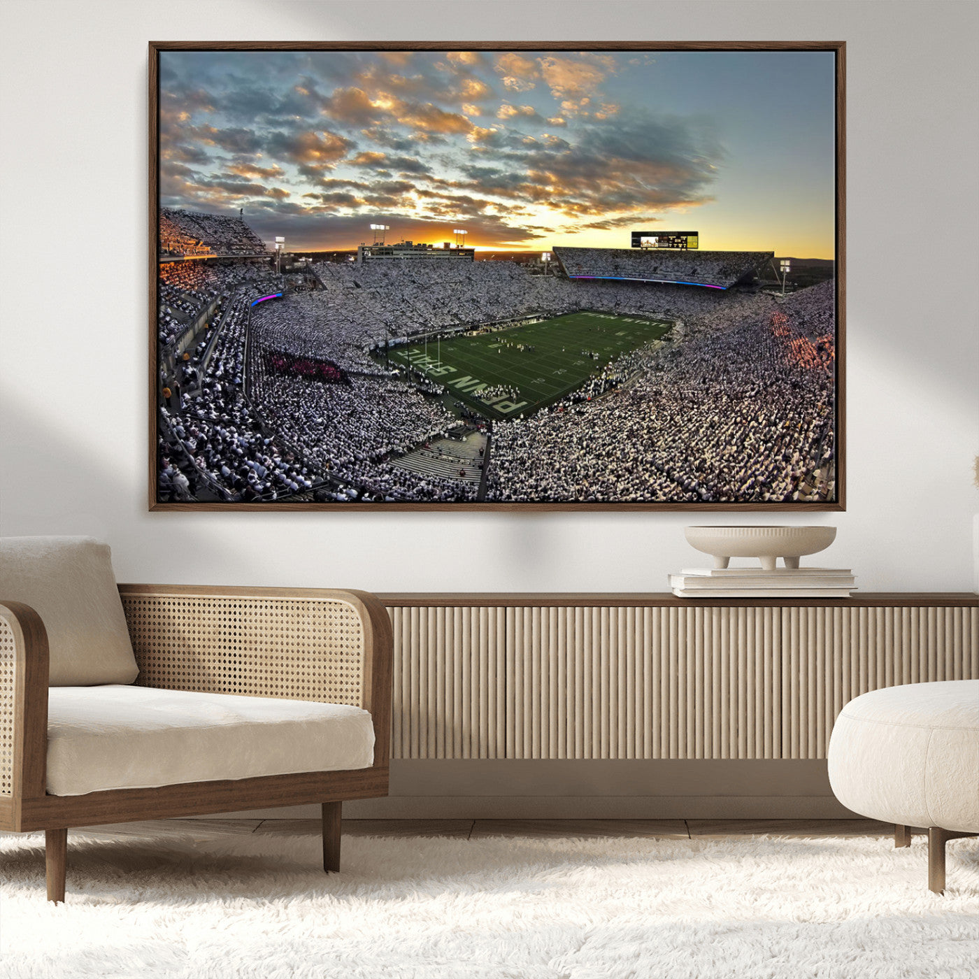 MGV-FC-36X24 - Beaver Stadium Wall Art - Penn State Stadium Wall Art | Penn Nittany Lions Football Match for Sport Room Decor