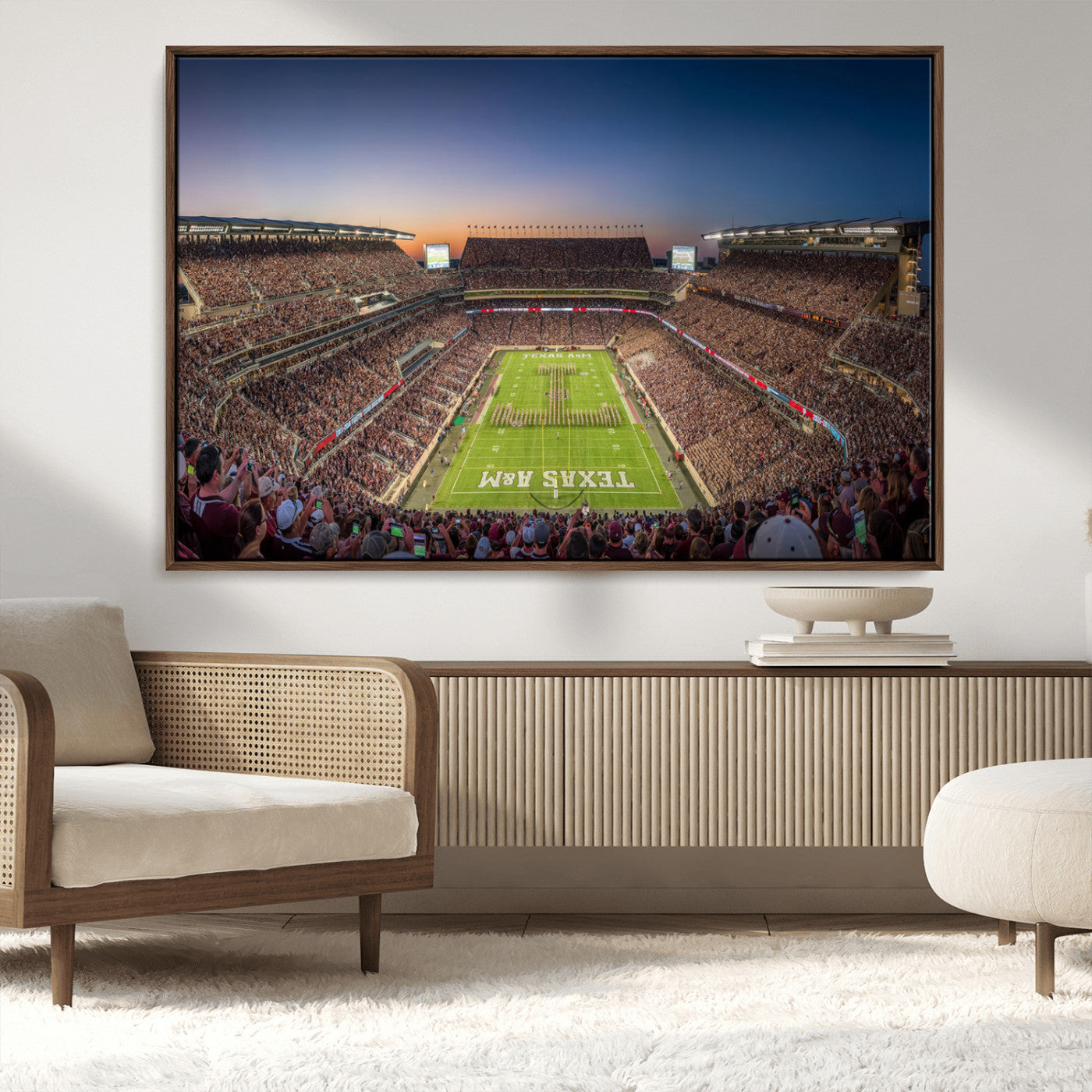 MGV-FC-36X24 - Kyle Field Wall Art Print | Large Texas A&M Aggies Football Canvas Print for Sports Enthusiasts | Framed, Ready-to-Hang Stadium Decor