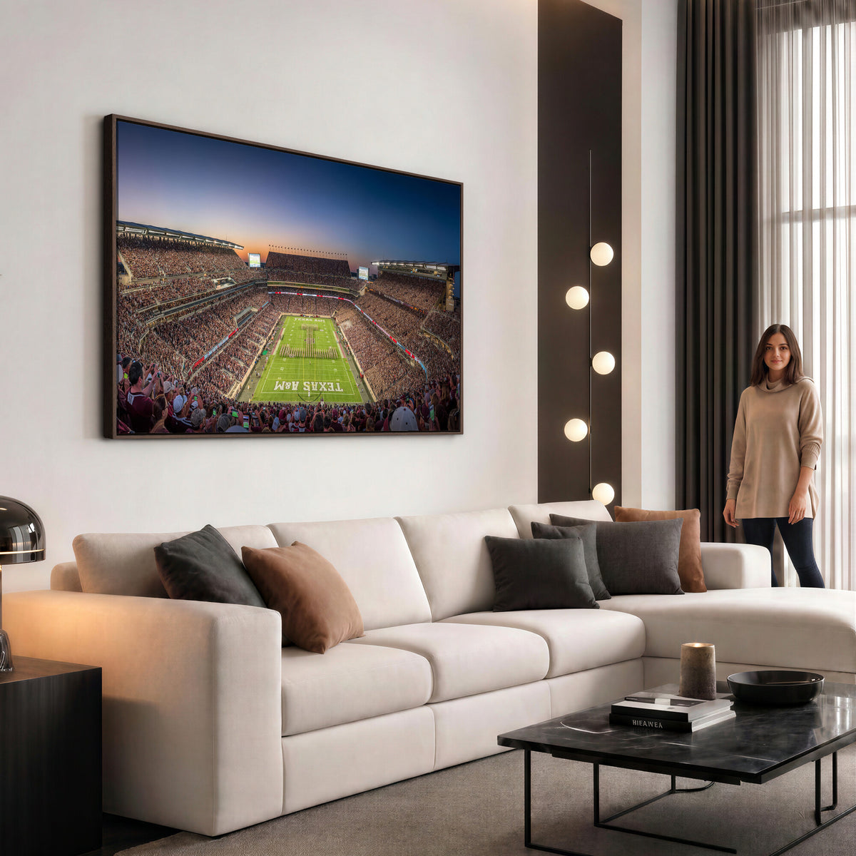 17421-MGV-CV-36X24 - Kyle Field Wall Art Print | Large Texas A&M Aggies Football Canvas Print for Sports Enthusiasts |