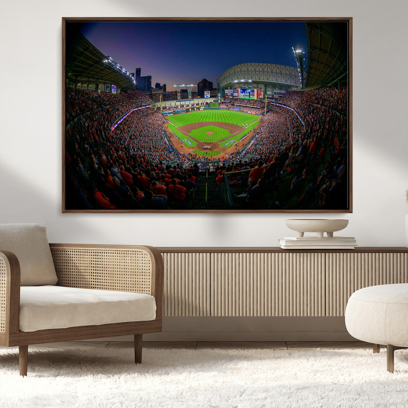 MGV-FC-36X24 - Houston Astros Baseball Team Print - Houston Minute Maid Park Stadium Wall Art Canvas Print
