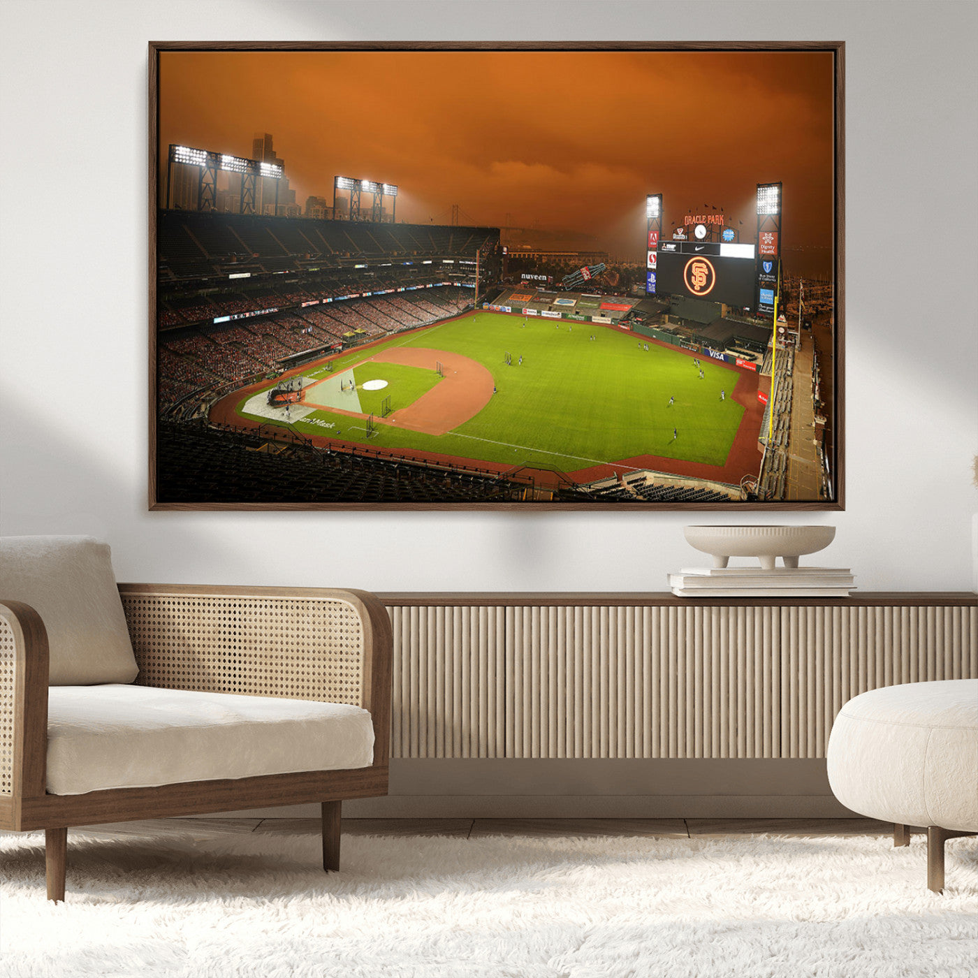 MGV-FC-36X24 - San Francisco Giants Baseball Team Print - Oracle Park Stadium Wall Art Canvas Print
