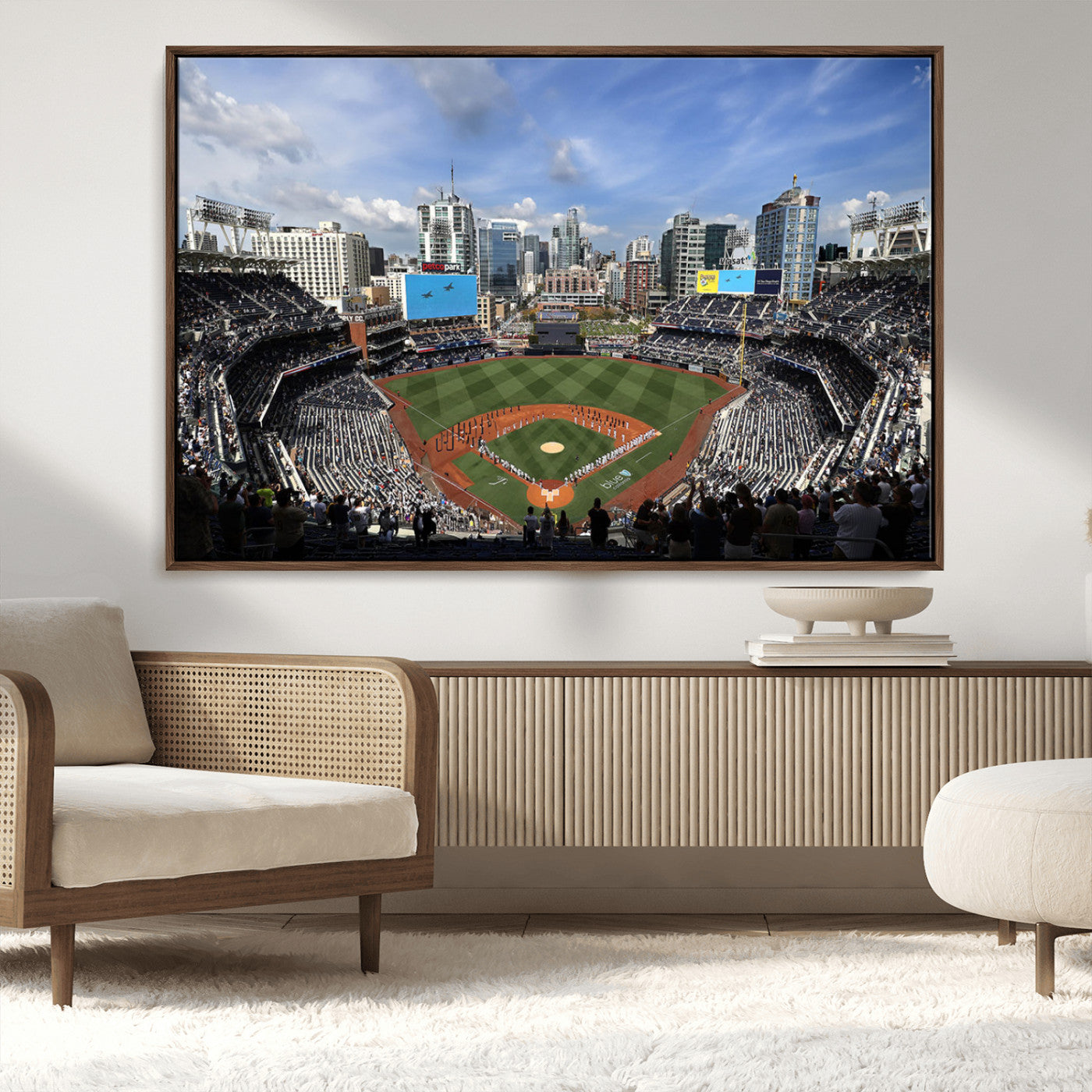 MGV-FC-36X24 - San Diego Padres Baseball Team Print - Petco Park Stadium Wall Art Canvas Print