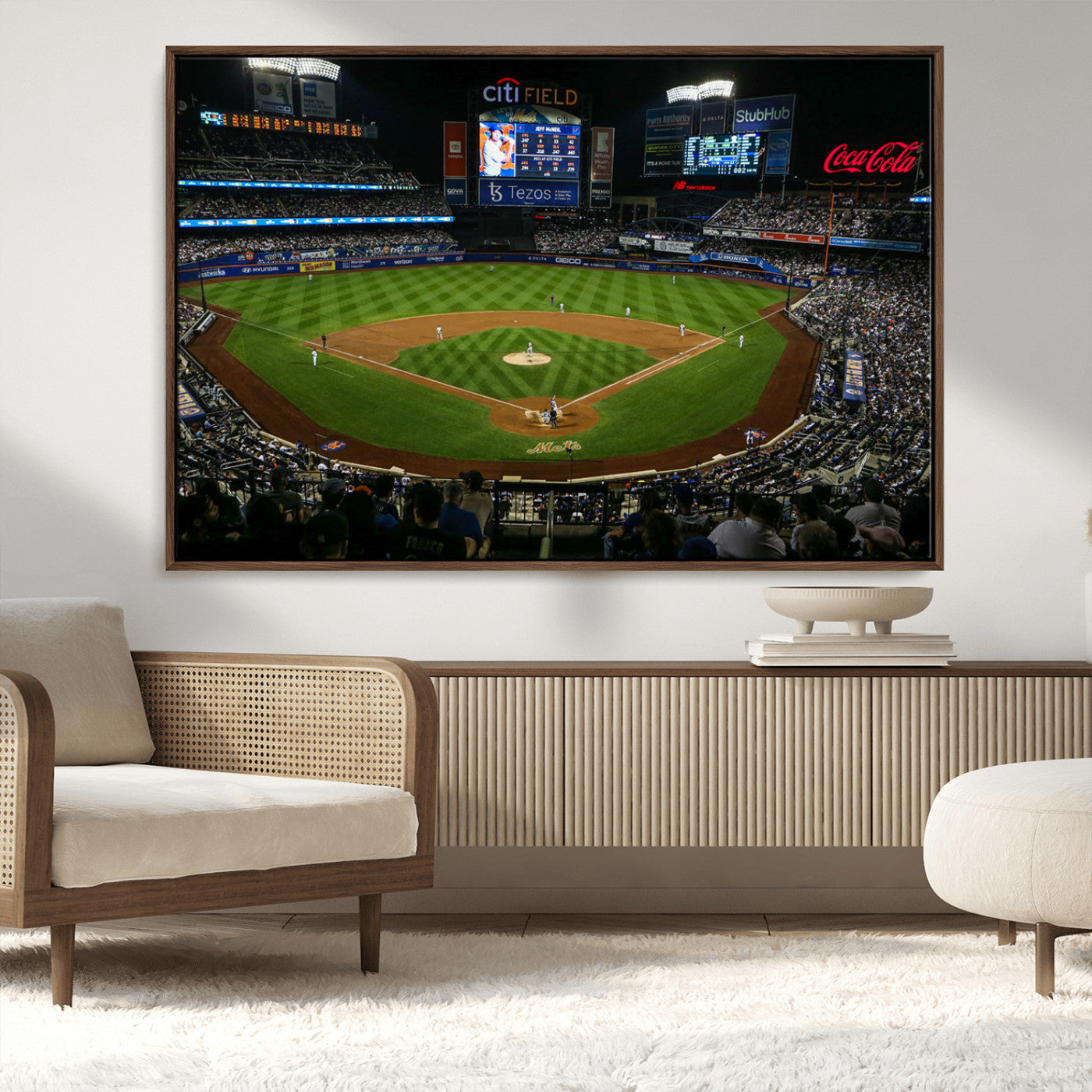 MGV-FC-36X24 - Oakland Athletics Baseball Team Print - RingCentral Coliseum Stadium Wall Art Canvas Print