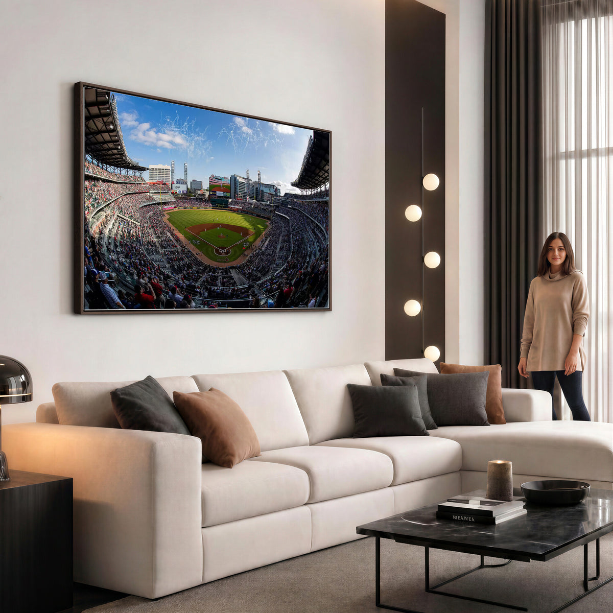 78608-MGV-CV-36X24 - Truist Park Stadium Canvas Wall Art, Atlanta Braves Game Day Decor