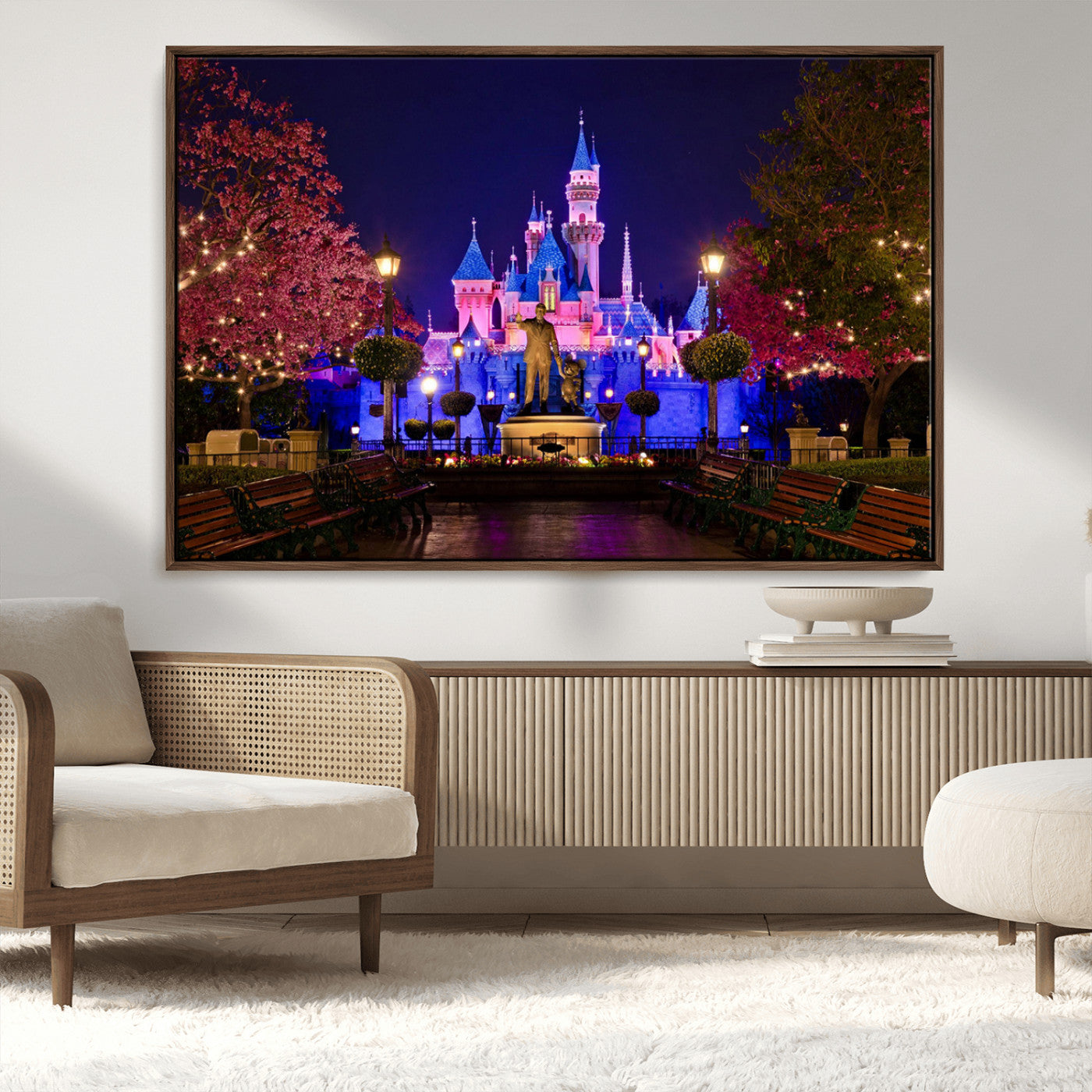 MGV-FC-36X24 - Castle Large Wall Art Disney Magic Kingdom Kids Room Decor - Disney World Christmas Home Decor Child