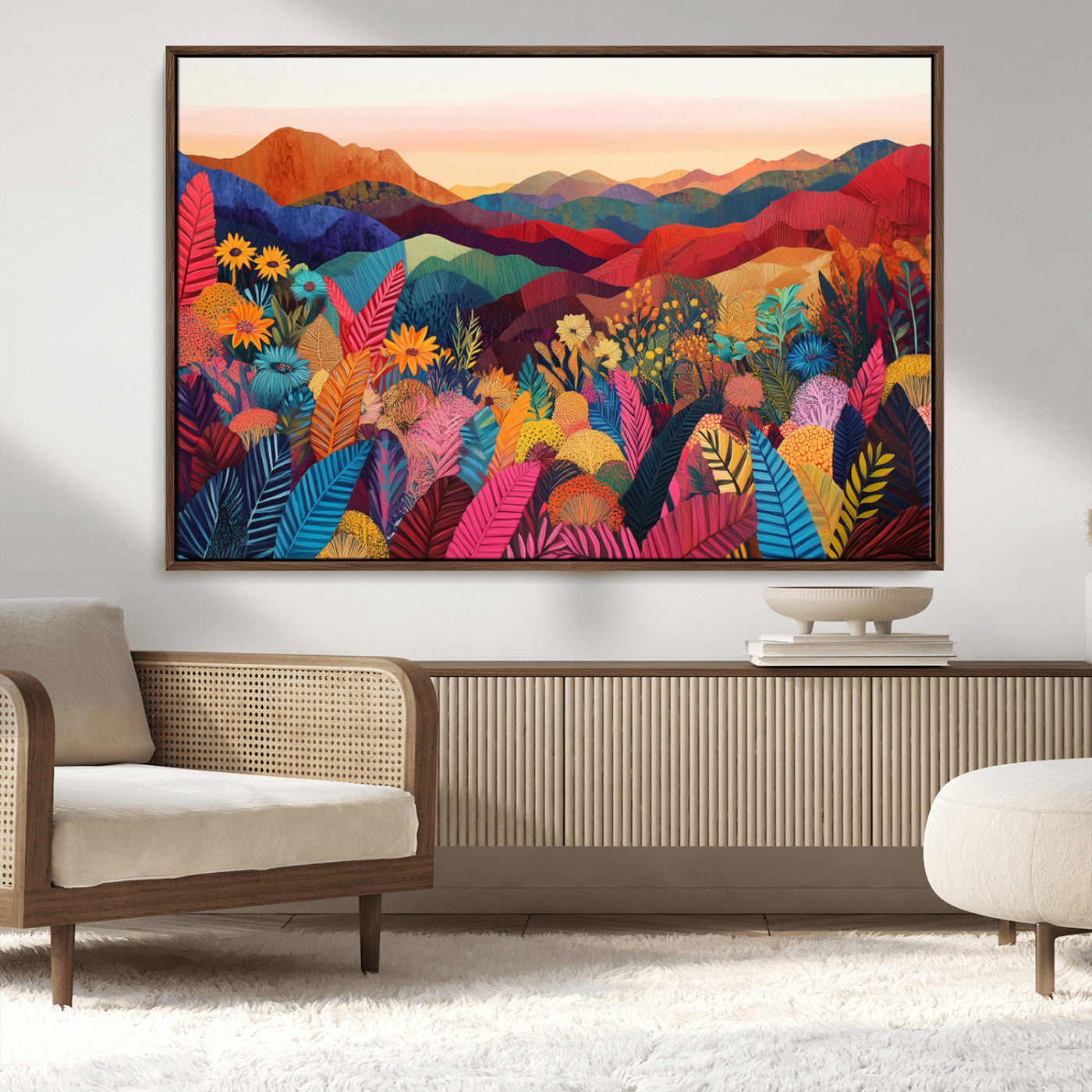 MGV-FC-36X24 - YAYOI KUSAMA Abstract Print - Landscape Canvas Wall Art Print - Vibrant Modern Decor for Living