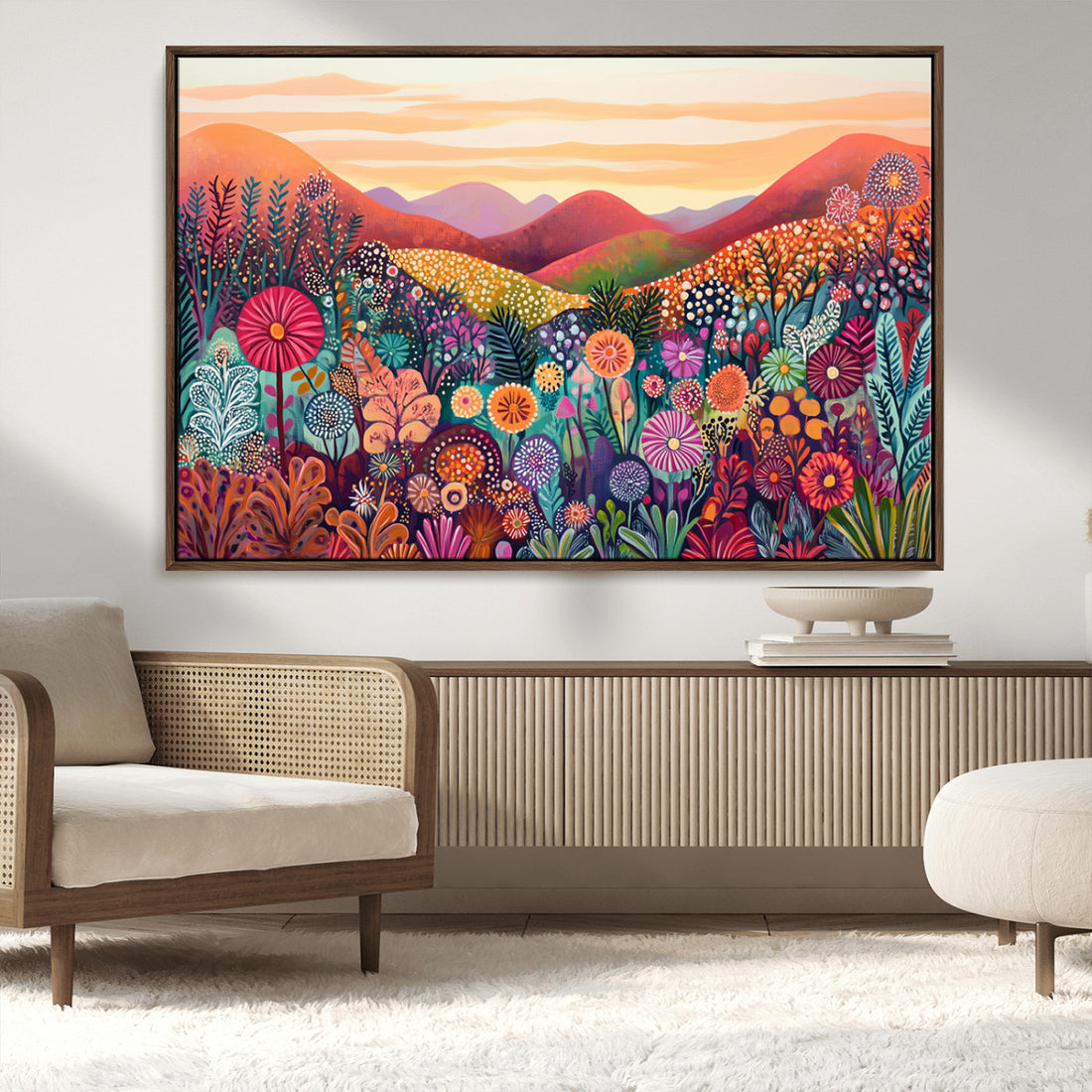Yayoi Kusama 1986 Wall Art Print, Yayoi Kusama Wabi Sabi Japanese Abstract Landscape Print