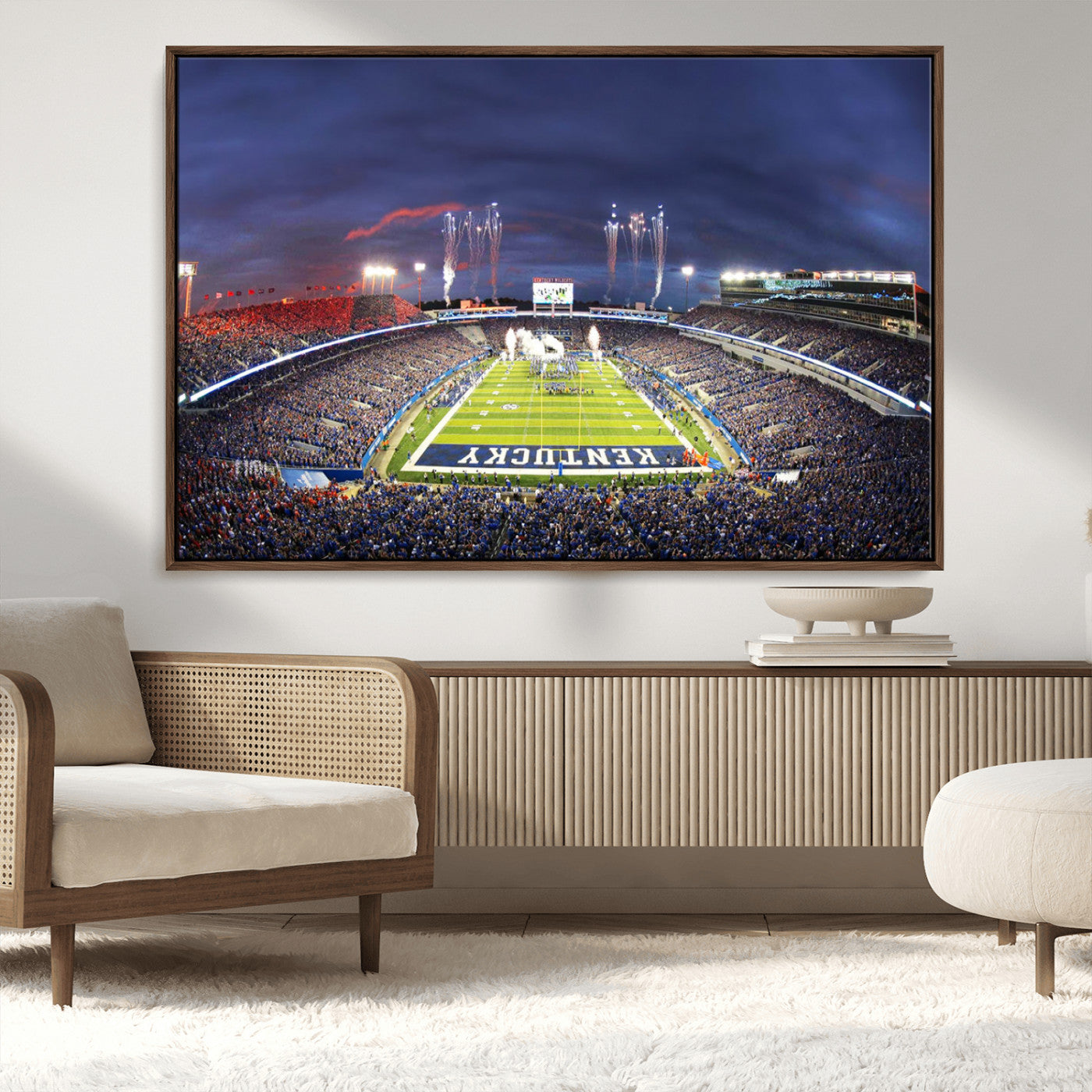 MGV-FC-36X24 - Kroger Field Canvas Wall Art - Kentucky Stadium Wall Art Print - Sunset Football Stadium Wall Decor